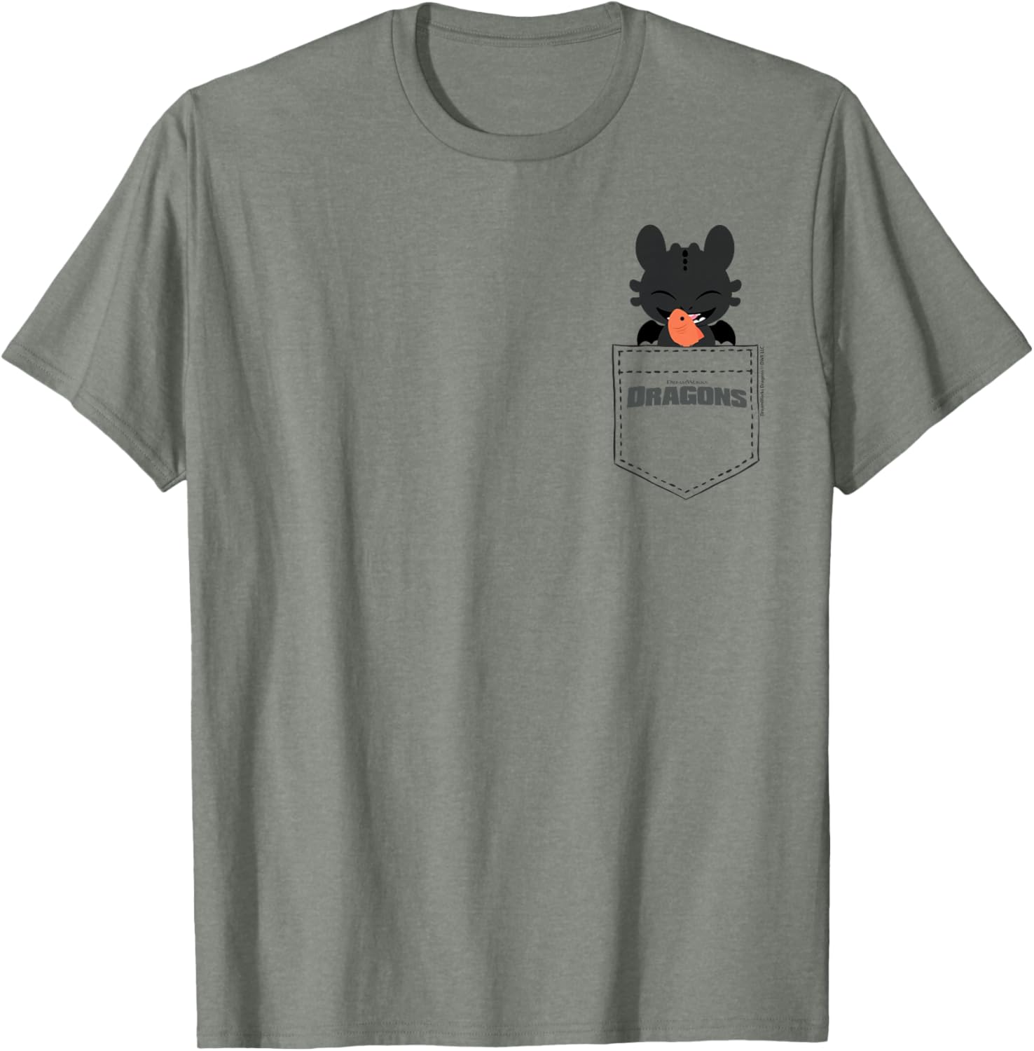 DreamWorks Dragons Toothless Faux Pocket T-Shirt for Fans and Adventures - 21
