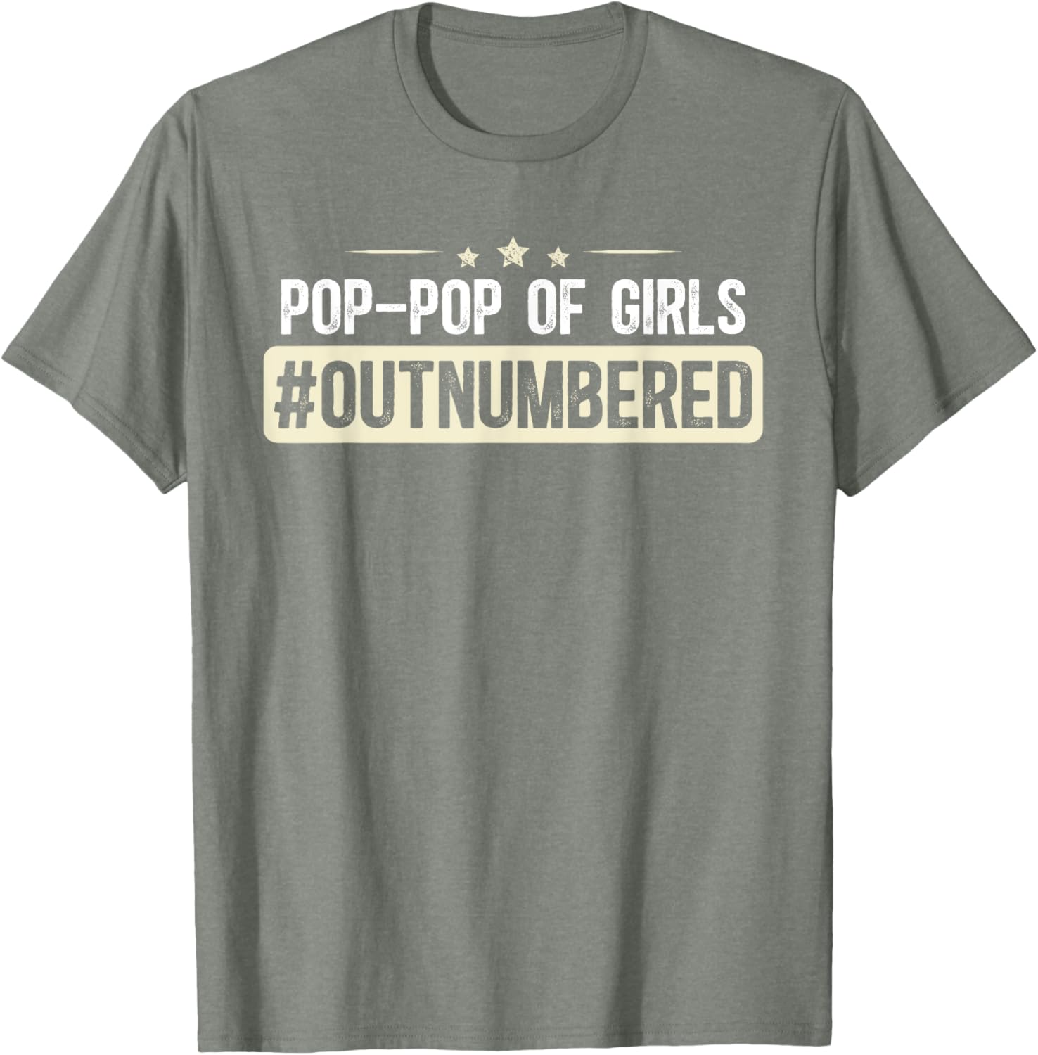 Pop Pop Of Girls Outnumbered Grandpa T-Shirt for Fun Family Moments - 2