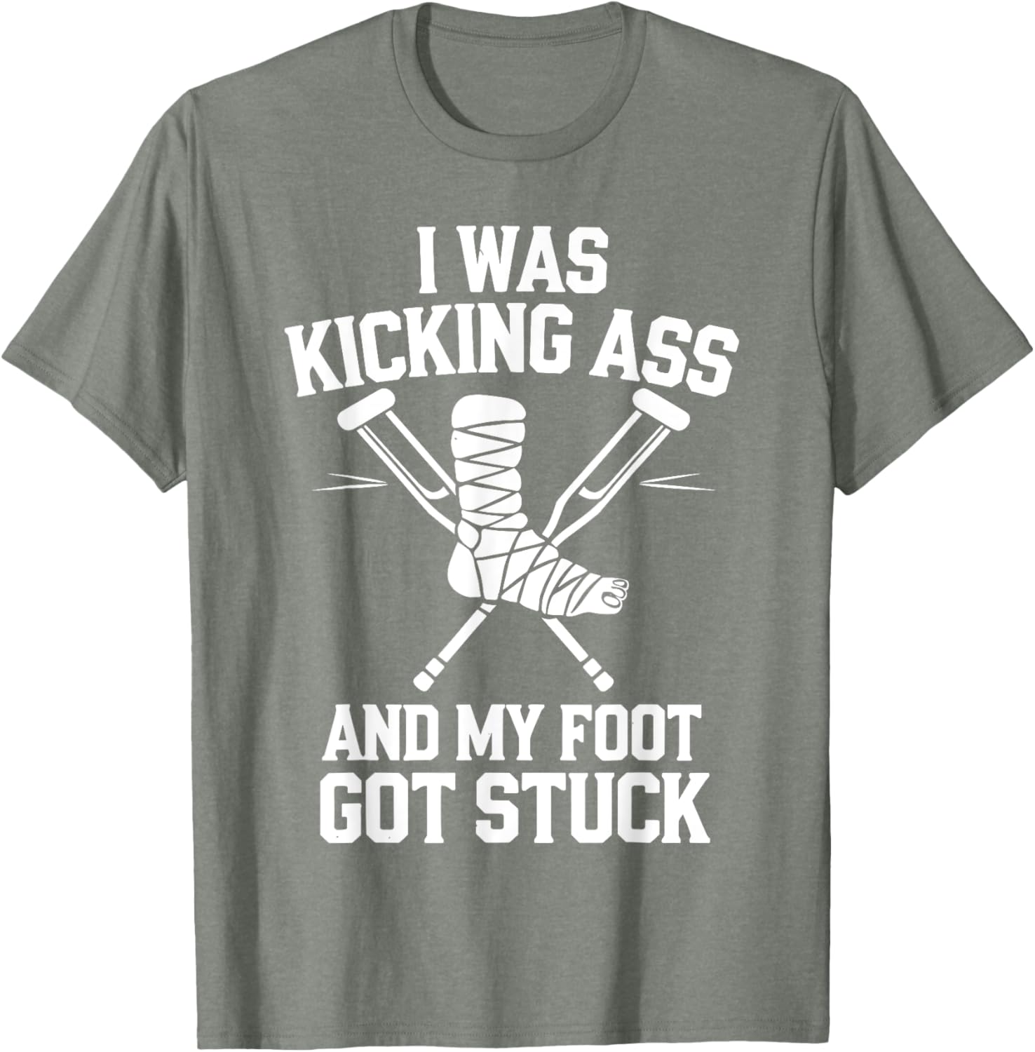 Funny Broken Leg Art T-Shirt for Men, Women, and Kids Surgery Recovery - 4