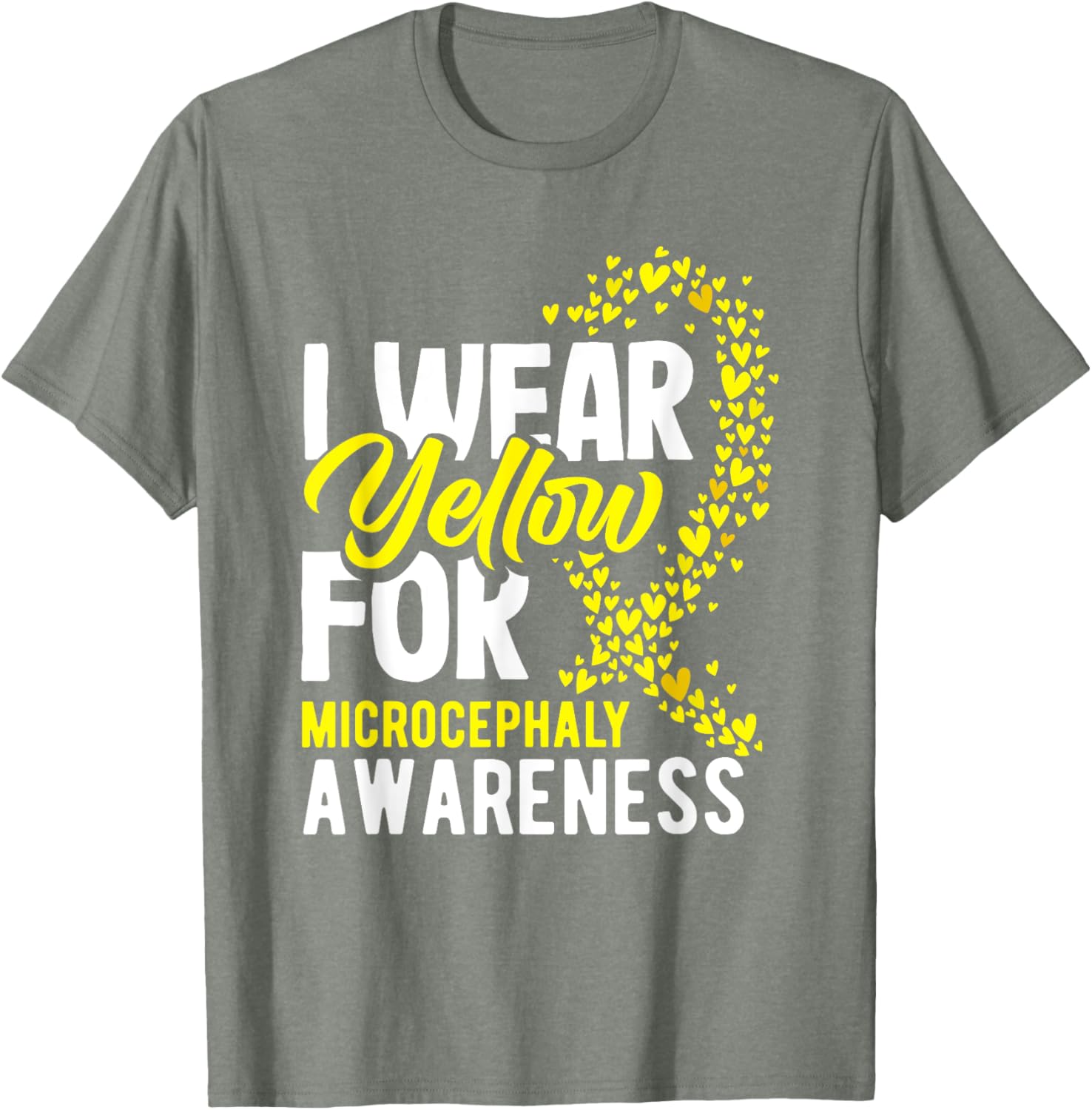 I Wear Yellow For Microcephaly Awareness T-Shirt - Support a Cause - 24
