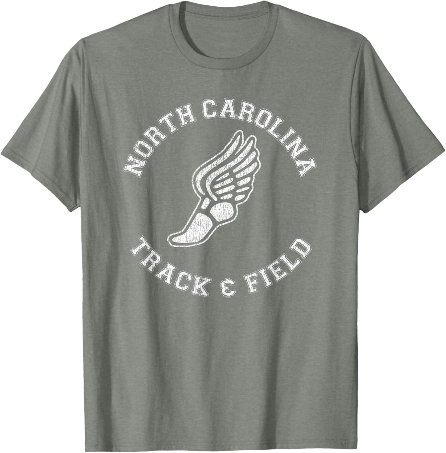 North Carolina Vintage 80s Track & Field Distressed T-Shirt for Fans - 4