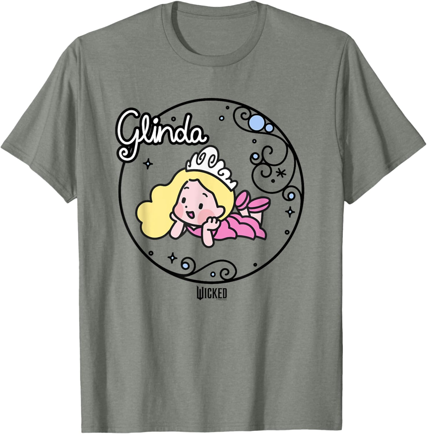 Wicked Glinda Daydreaming Cartoon T-Shirt for Fun Fashion Lovers - 3