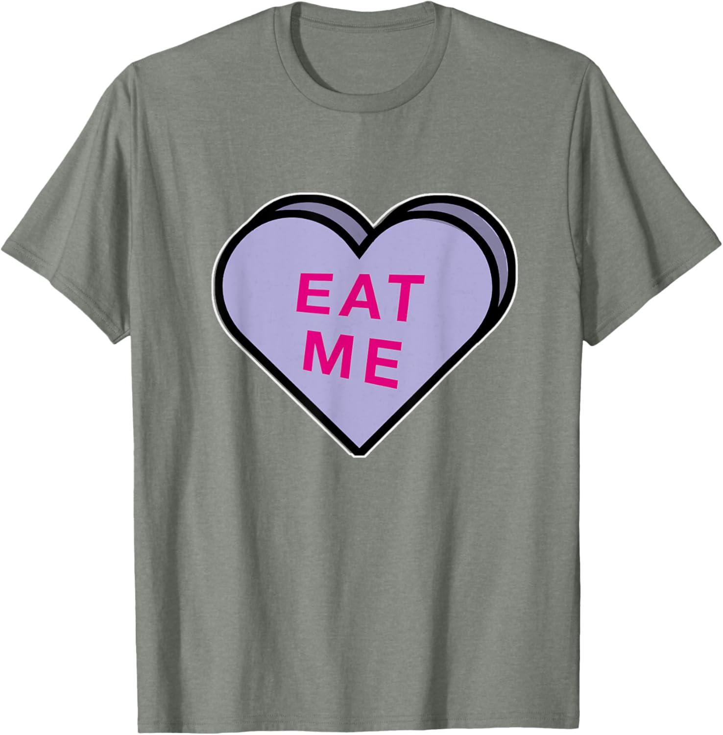 Funny Eat Me Valentine's T-Shirt - Cute Dirty Candy Heart Design - 9