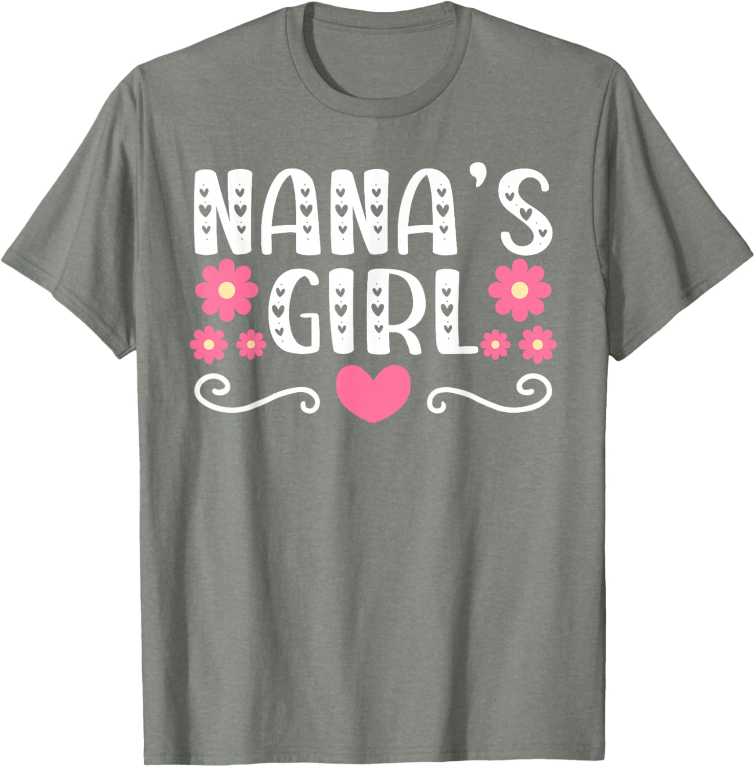 Nana's Girl Heart T-Shirt for Granddaughter - Cute Gift Idea - 18