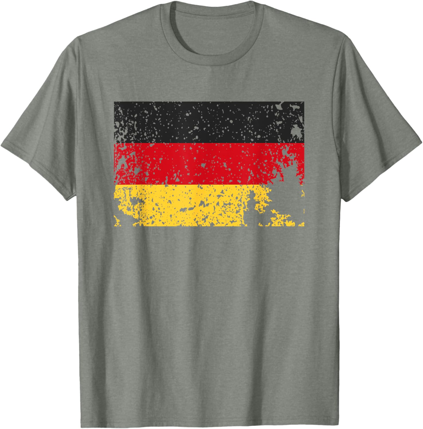 Retro Worn Germany Flag T-Shirt Grunge Distressed German Colors Style - 1