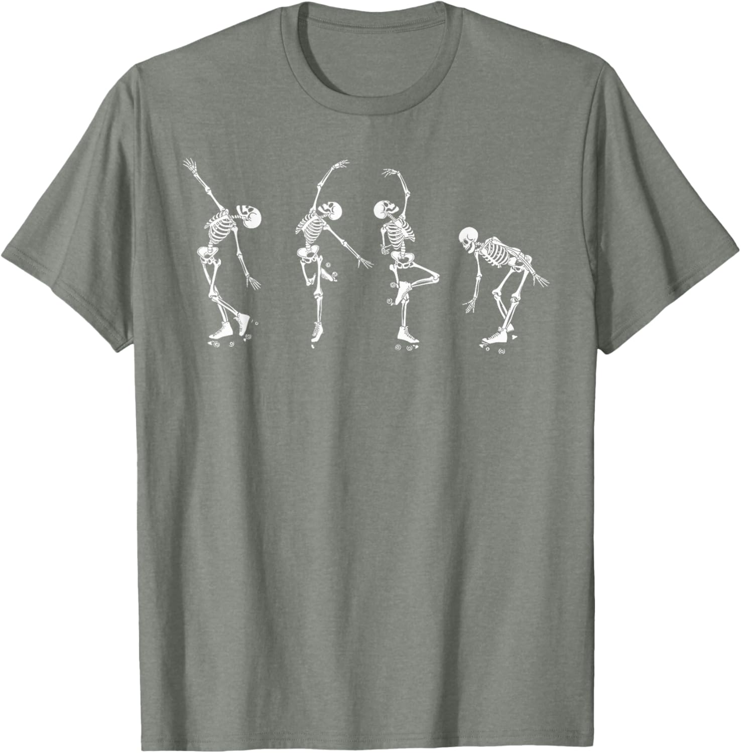 Skeletons Dancing on Roller Skates T-Shirt for Roller Derby Fans - 4