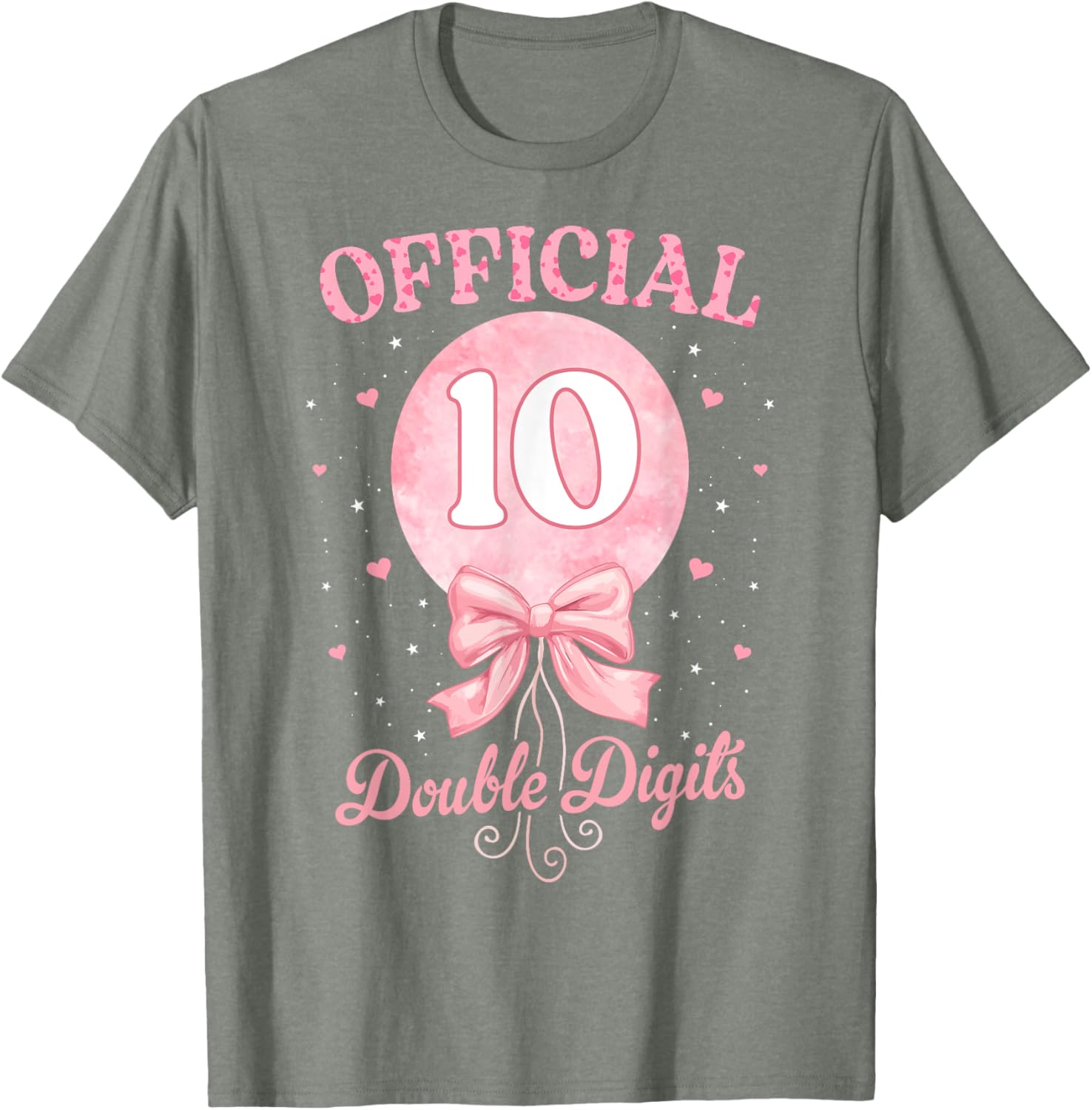 Pink Coquette Bow T-Shirt for 10 Year Old Birthday Girl Celebration - 11