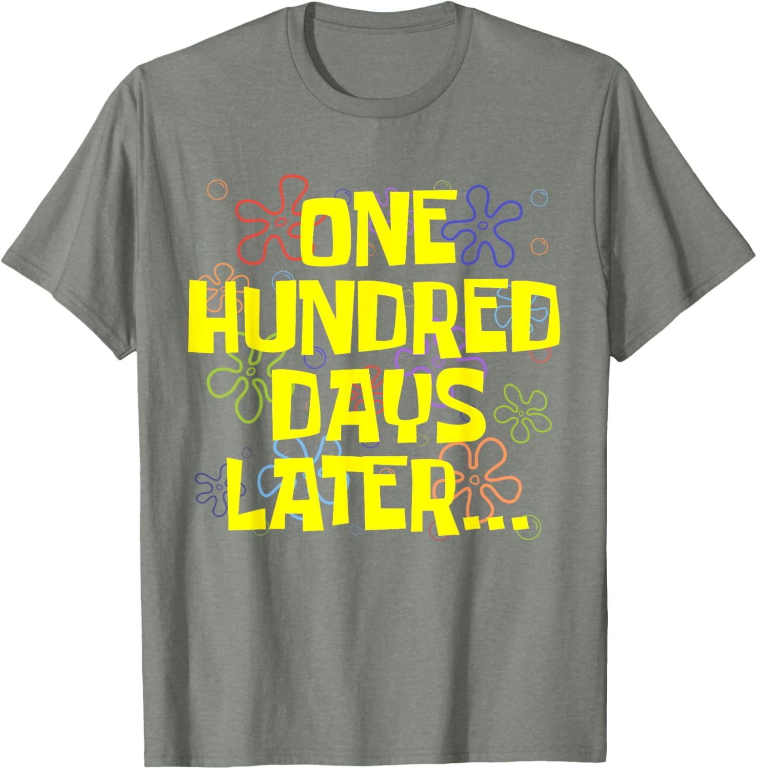 One Hundred Days Later Teacher Student T-Shirt for 100th Day of School - 23