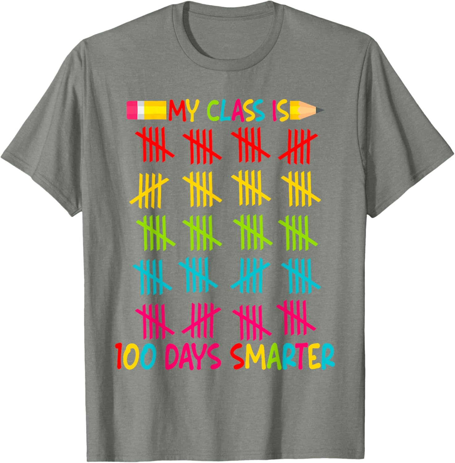 100 Days Smarter Teacher T-Shirt for 100th Day of School Celebrations - 10