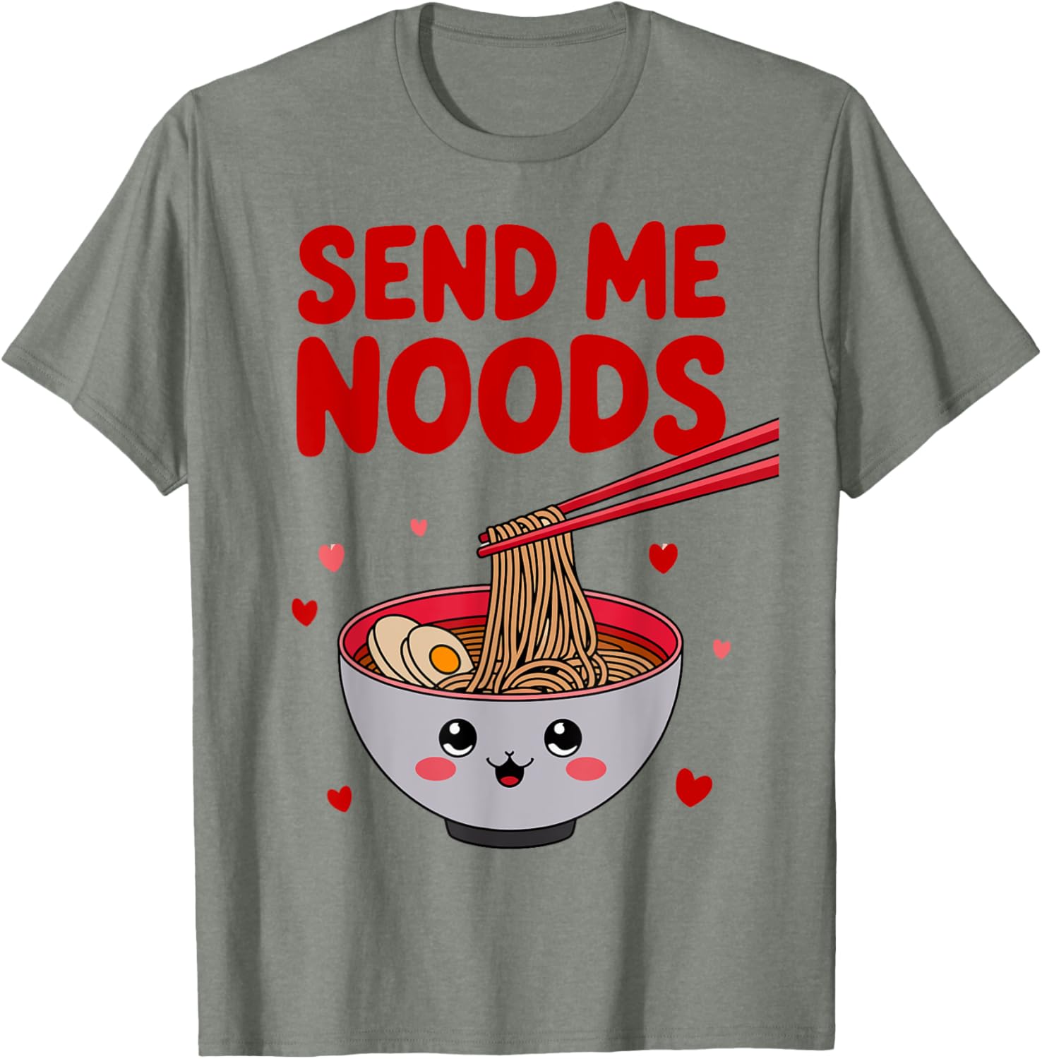 Funny Send Me Noods Valentine's Day T-Shirt for Food Lovers - 8