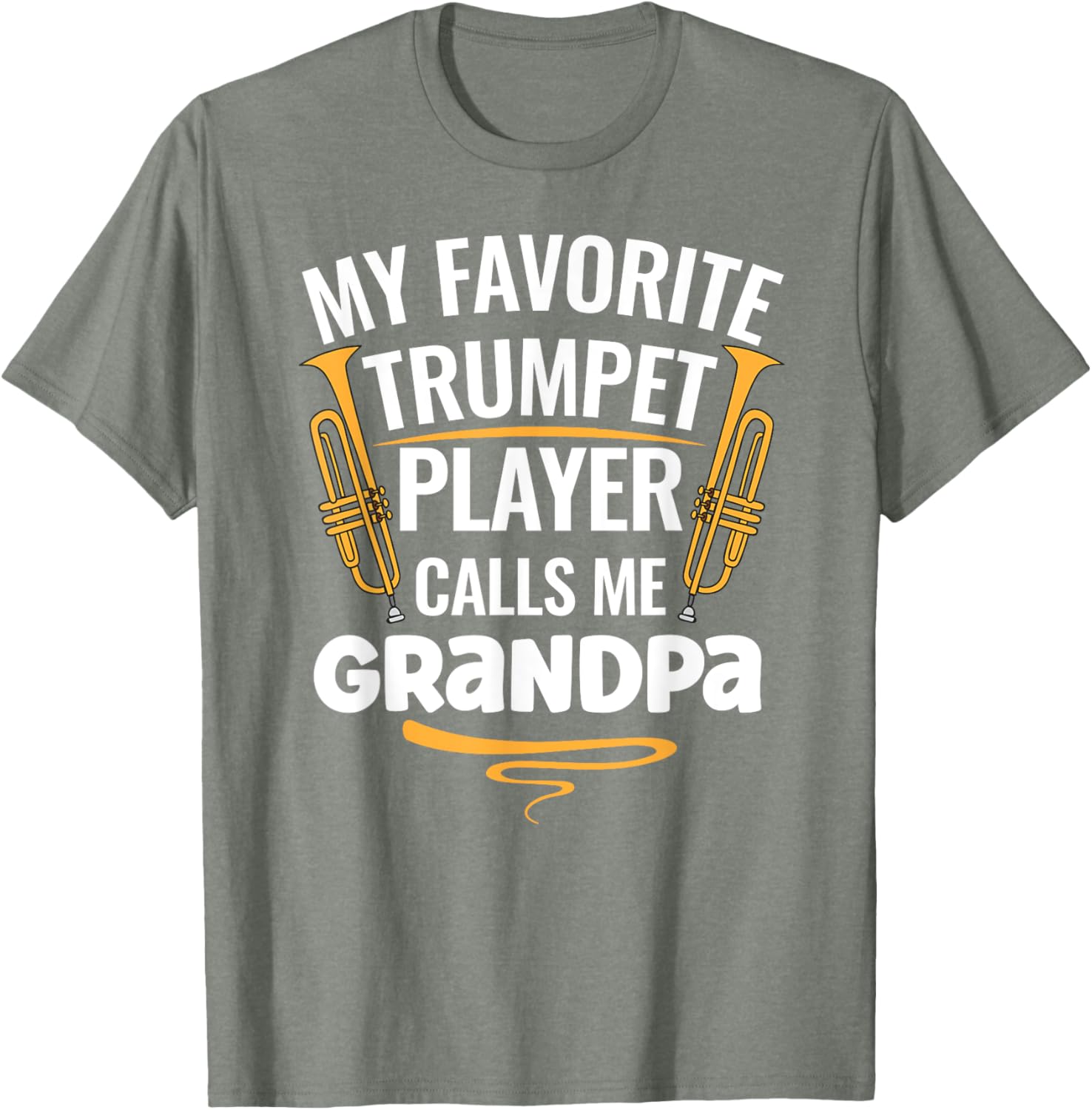 My Favorite Trumpet Player Calls Me Grandpa T-Shirt for Music Lovers - 4