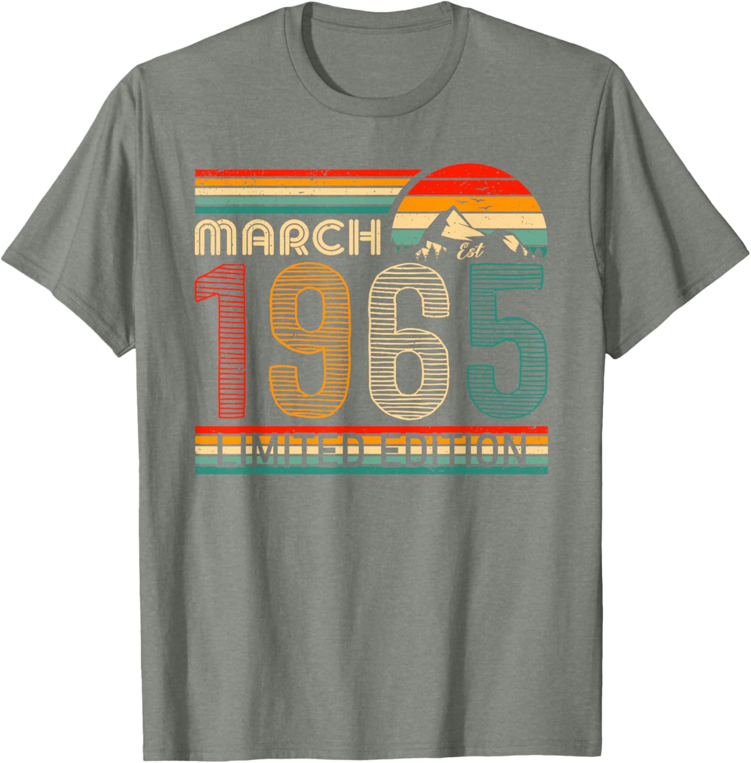March 1965 Vintage Birthday T-Shirt Classic Design for Timeless Style - 8