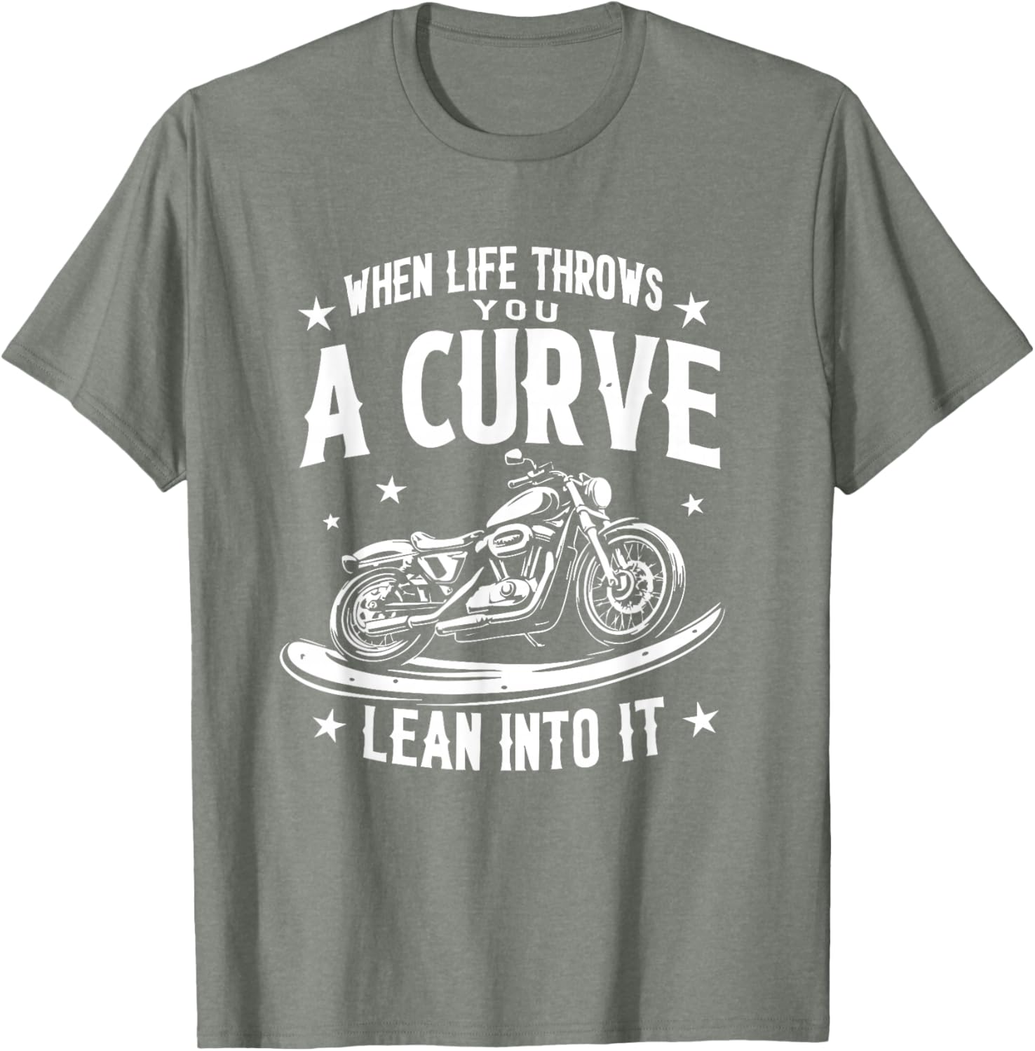 Biker Life Throws You A Curve T-Shirt for Men and Women - Cool Motorcycle Tee - 7