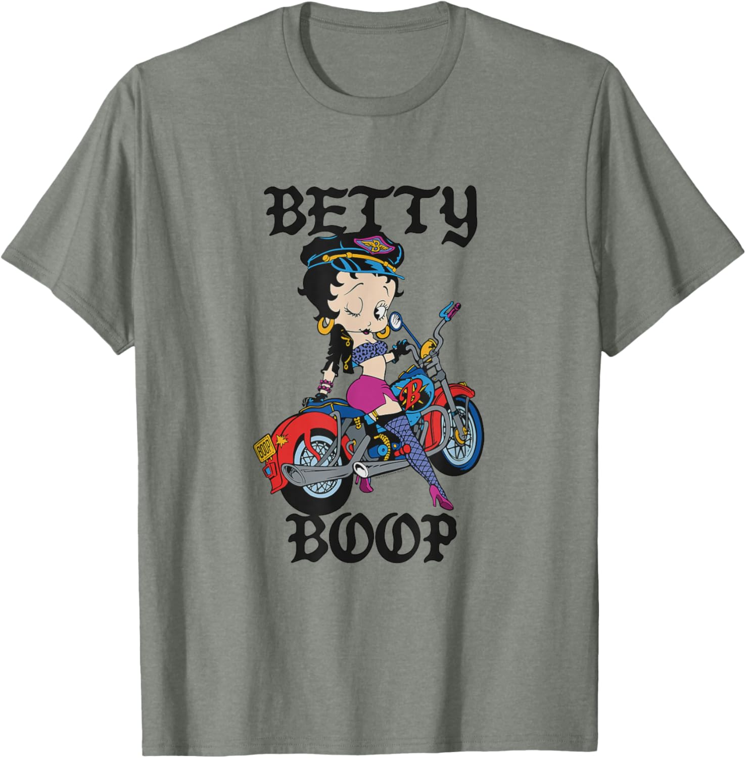 Betty Boop Vintage Biker Babe T-Shirt for Cool Retro Fashion Lovers - 7