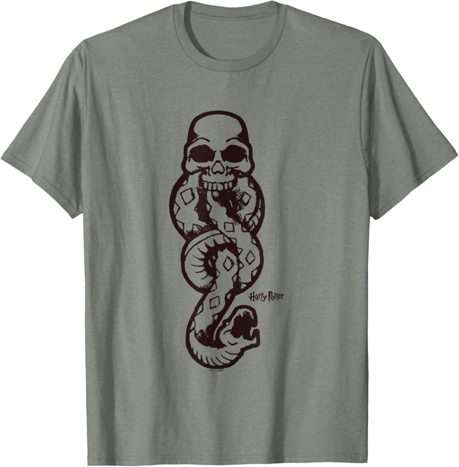 Harry Potter Dark Mark Tonal Logo T-Shirt for Fans of the Wizarding World - 4