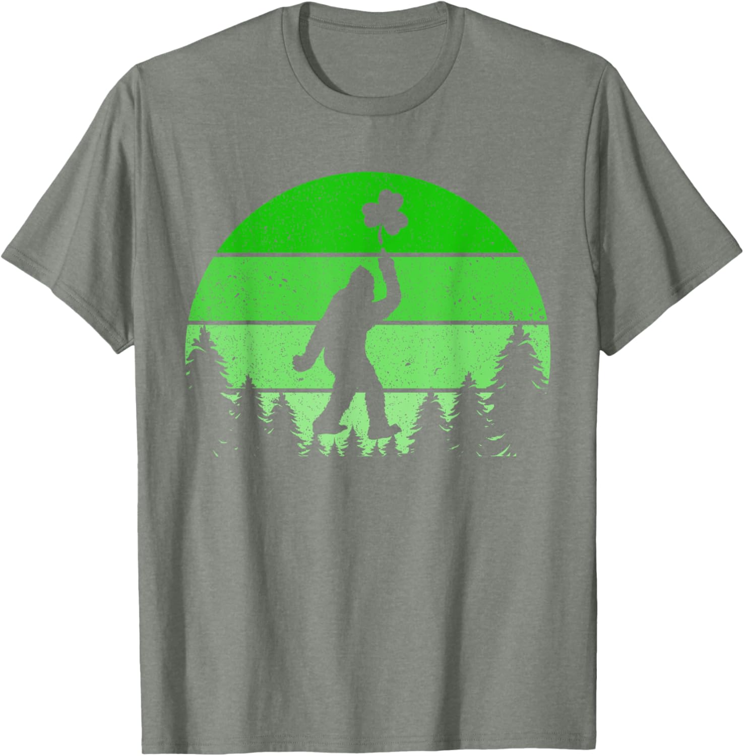 Bigfoot Sasquatch Shamrock T-Shirt for St Patricks Day Fun for All Ages - 19