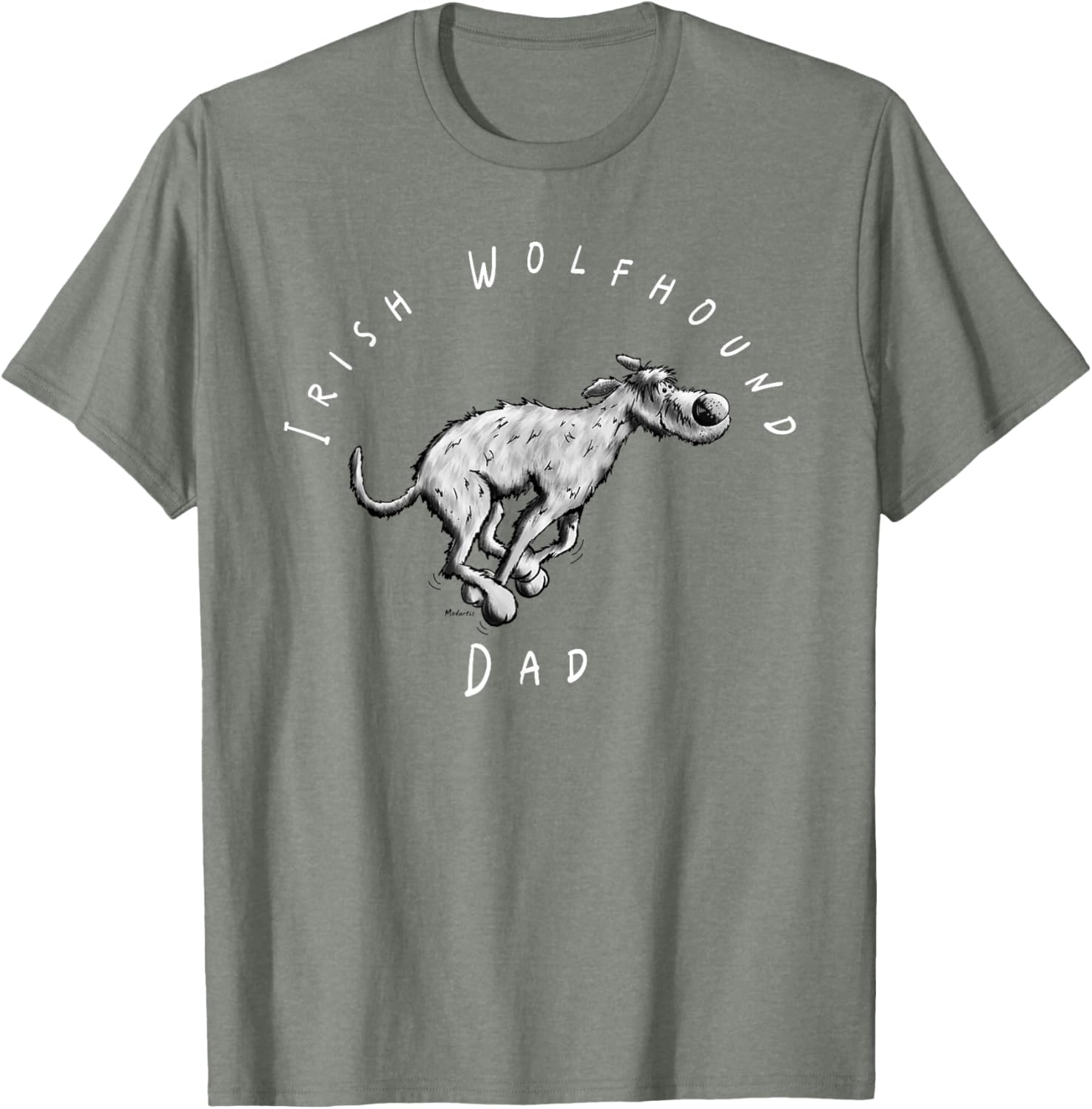 Irish Wolfhound Dad Fun Cartoon T-Shirt for Dog Lovers - Great Gift! - 11