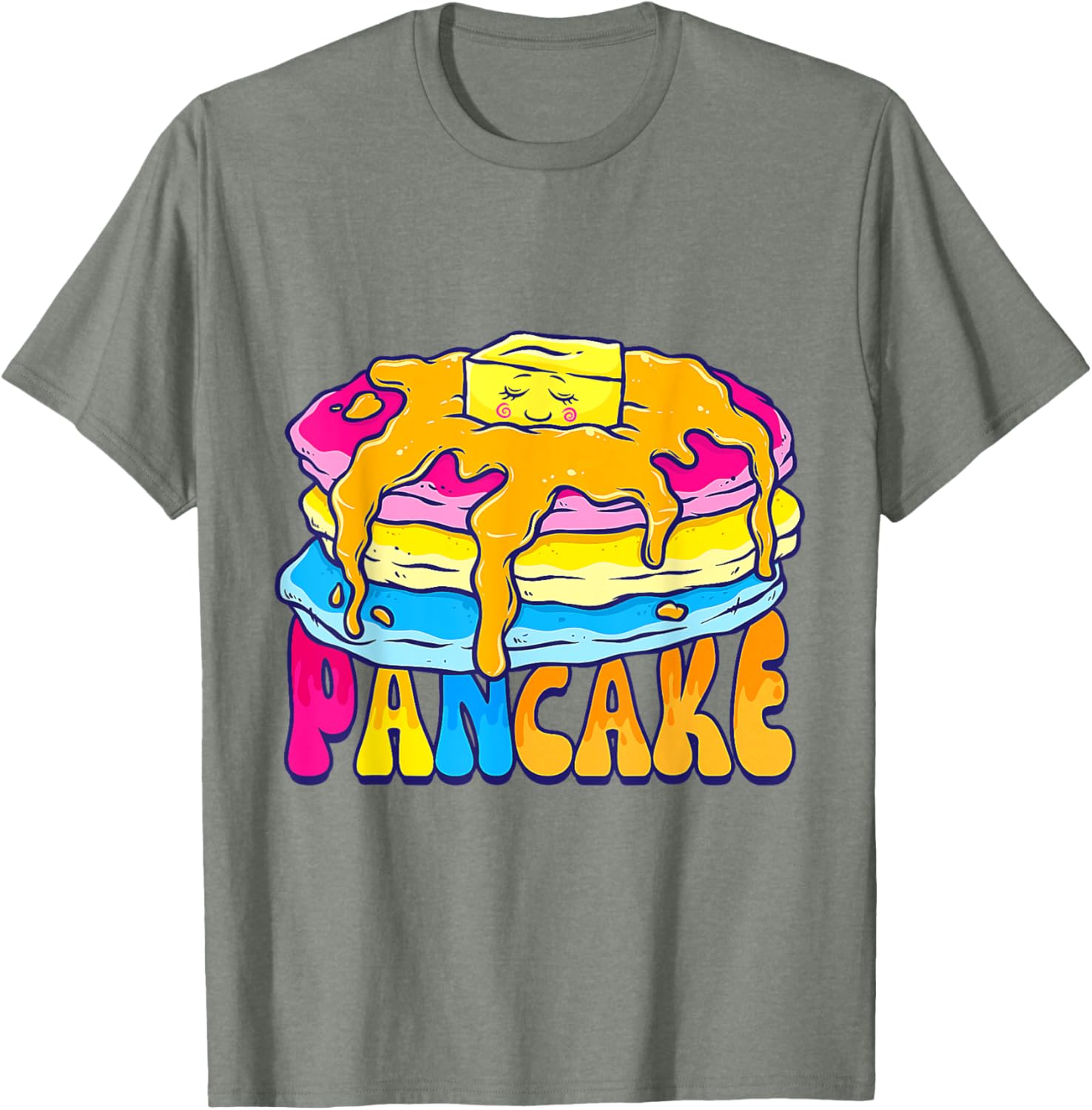 Pancakes Pansexual Pride T-Shirt for LGBTQ+ Omnisexual Love and Fun - 3
