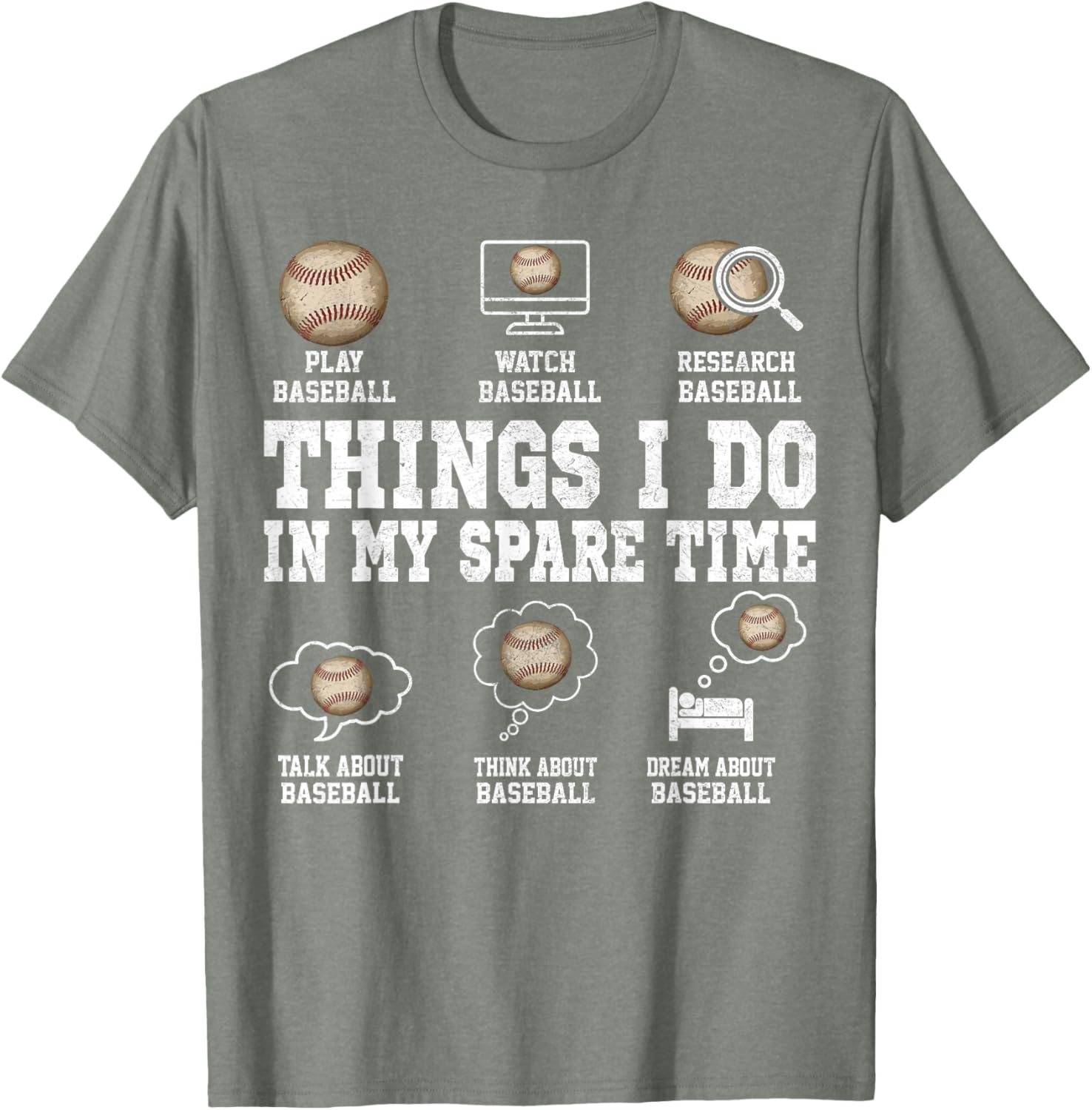 Funny Baseball Player T-Shirt for Fans Perfect for Spare Time Fun - 4