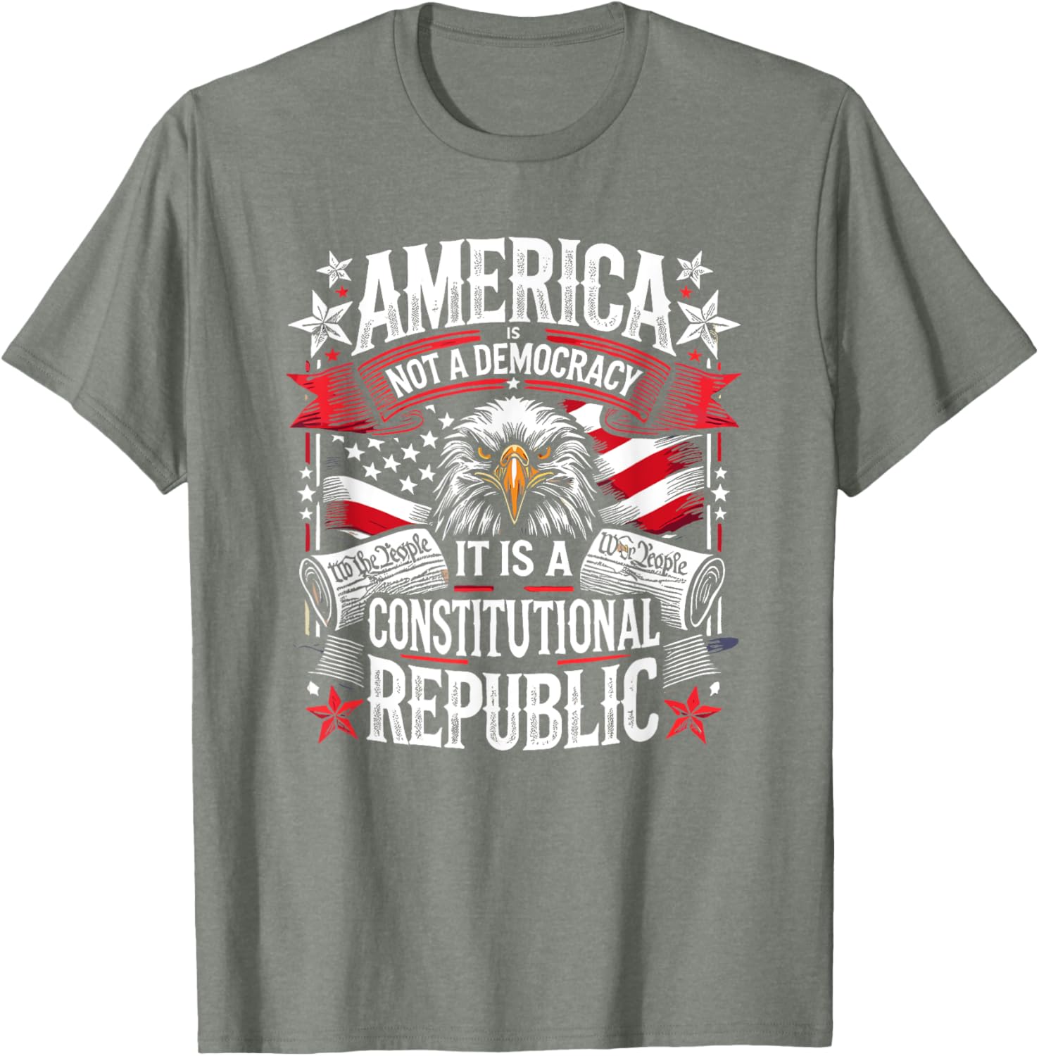 America Is Not A Democracy Constitutional Republic T-Shirt for Freedom Lovers - 28