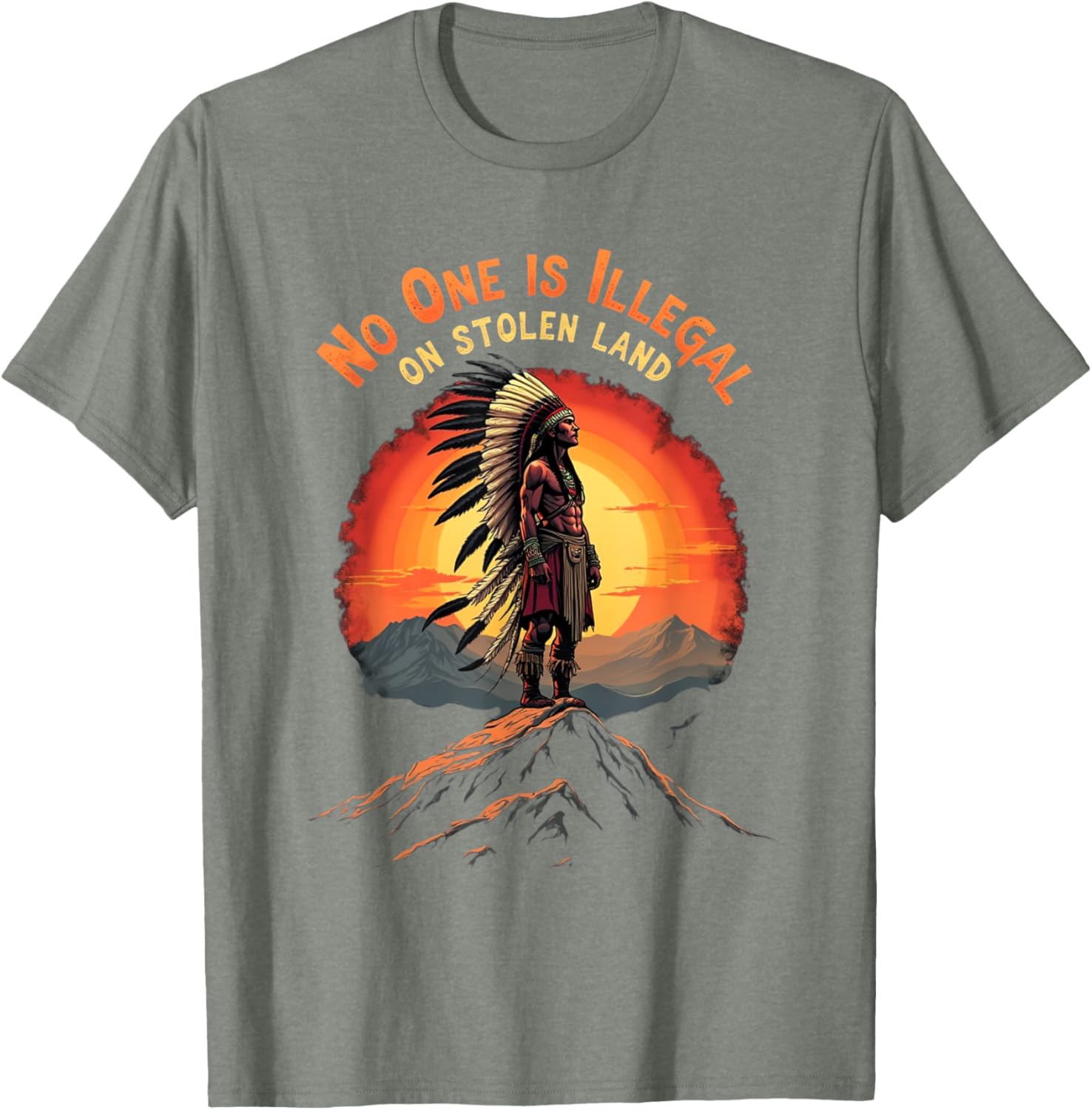 Native Americans No One Is Illegal on Stolen Land T-Shirt for All - 2