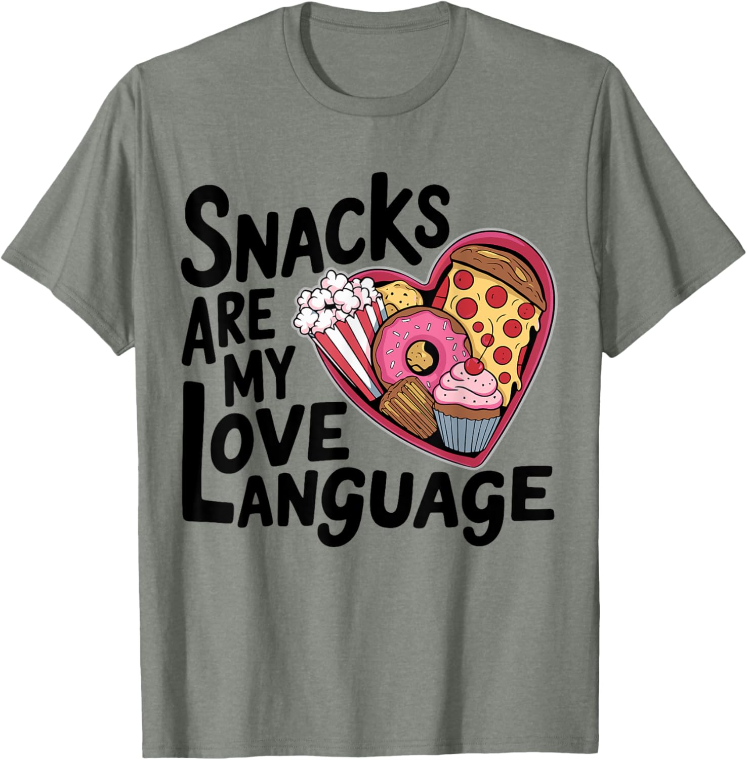 Snacks Are My Love Language T-Shirt for Kids and Adults - Fun Valentine's Tee - 15