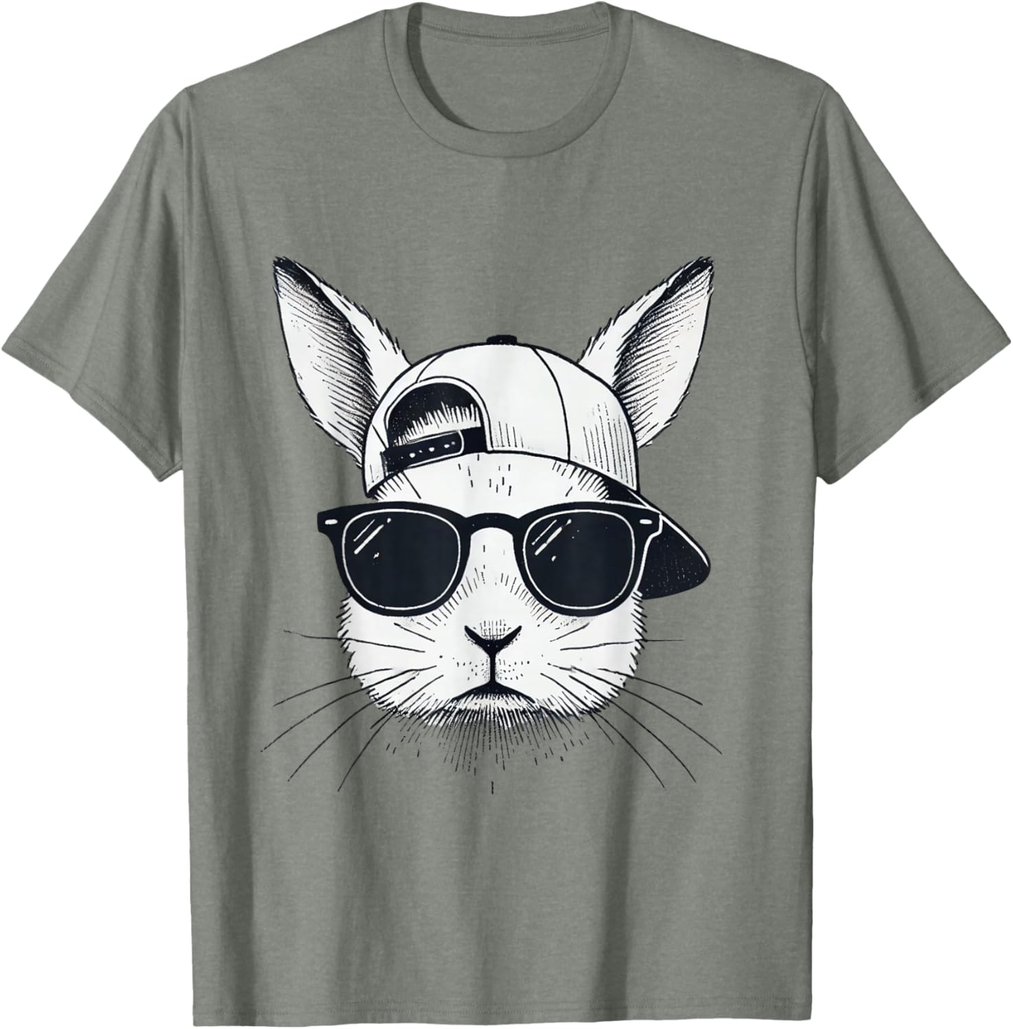 Cool Bunny Face Sunglasses T-Shirt for Easter Fun – Boys, Men, Kids - 2