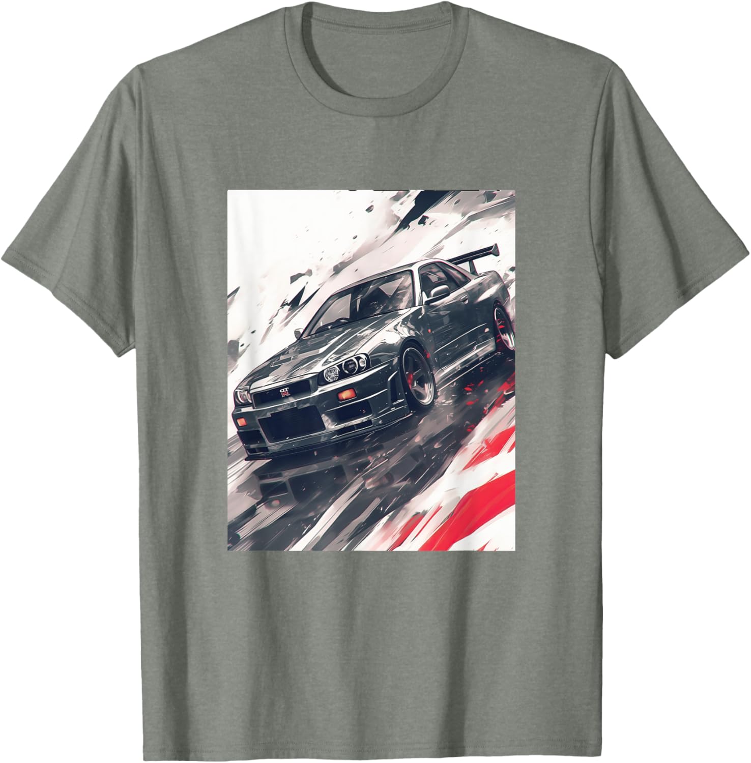 Anime Style JDM GT-R R34 Skyline Graphic Tee - Perfect for Car Lovers - 8