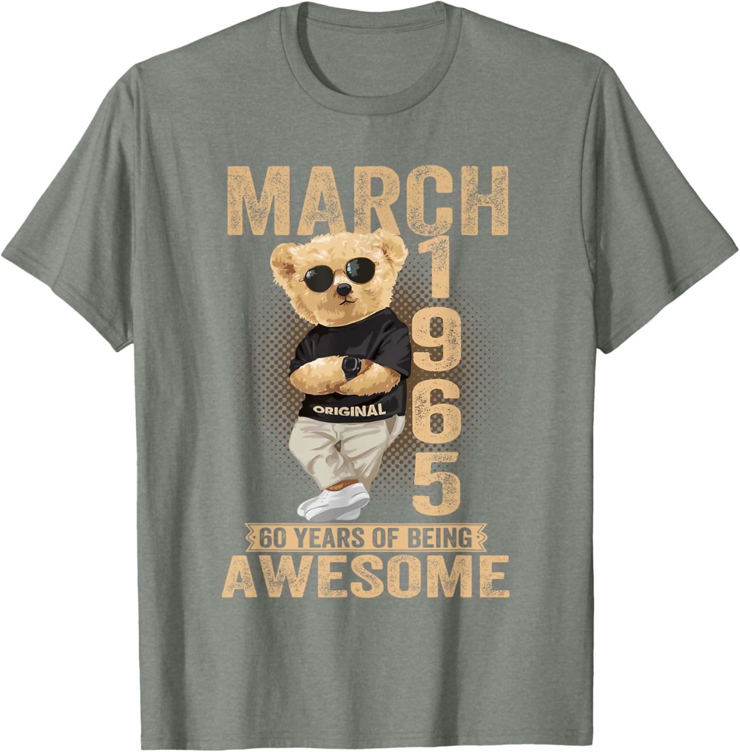 60th Birthday Teddy Bear T-Shirt for Men and Women Born in 1964 - 8