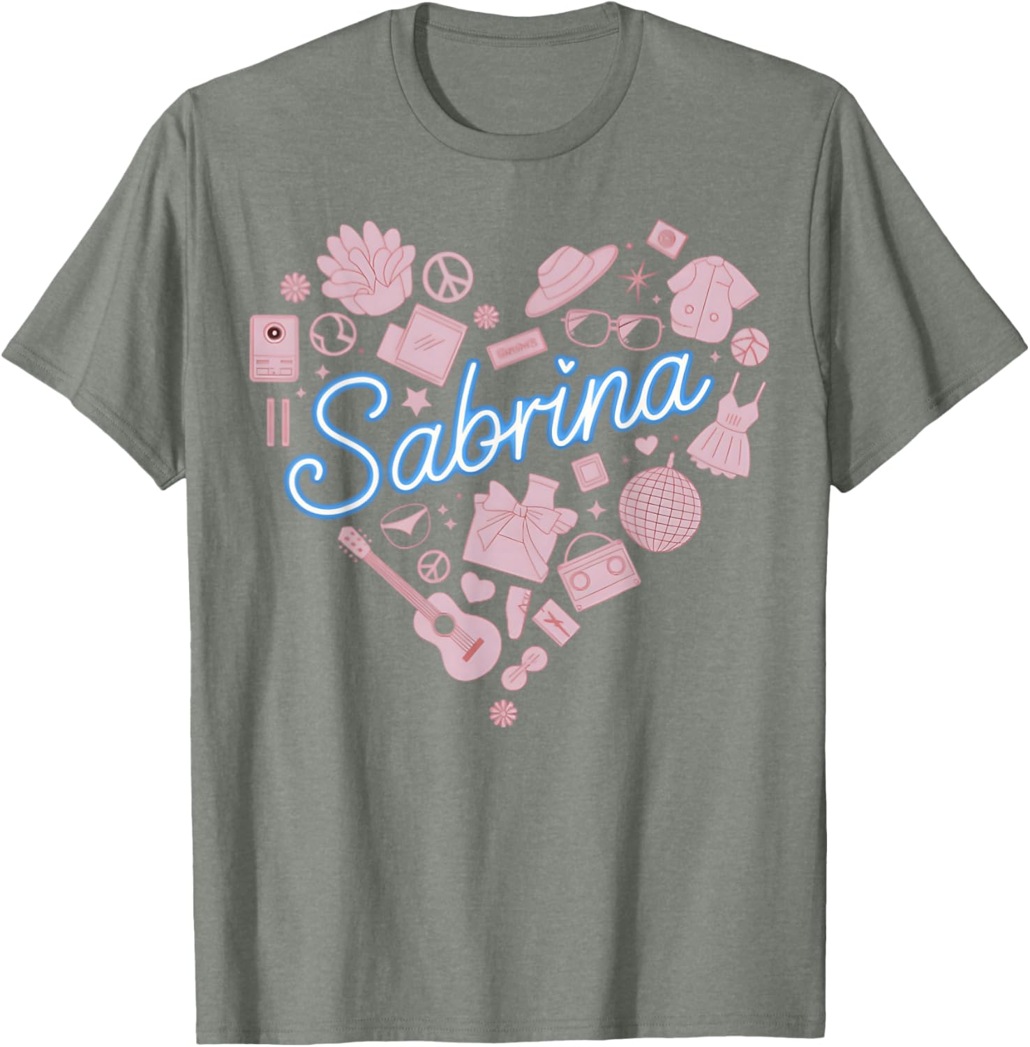 Personalized Girl Retro Sabrina Heart T-Shirt for Stylish Kids - 10