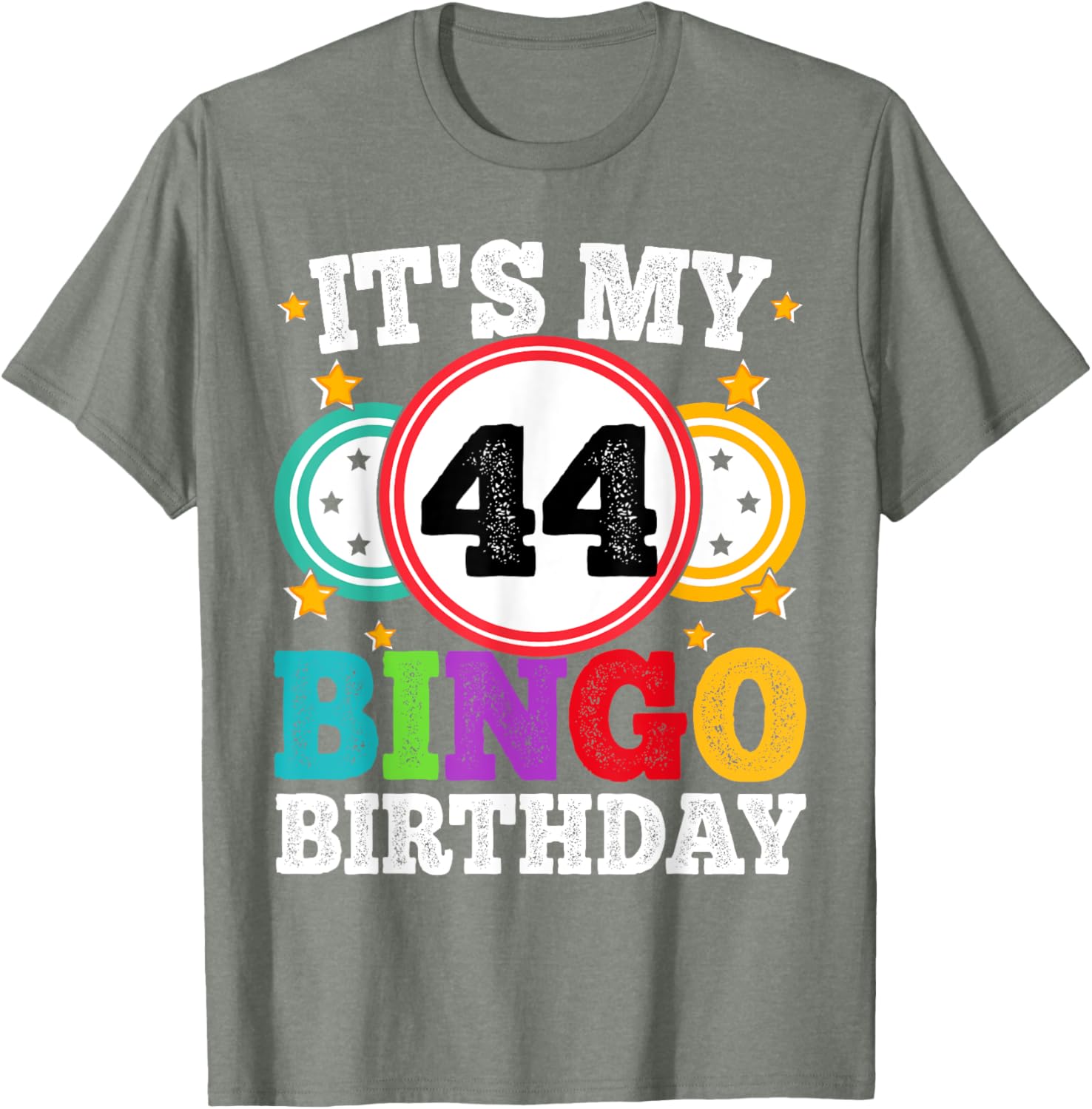 Funny 44th Birthday Bingo T-Shirt for Men and Women - Celebrate in Style! - 13