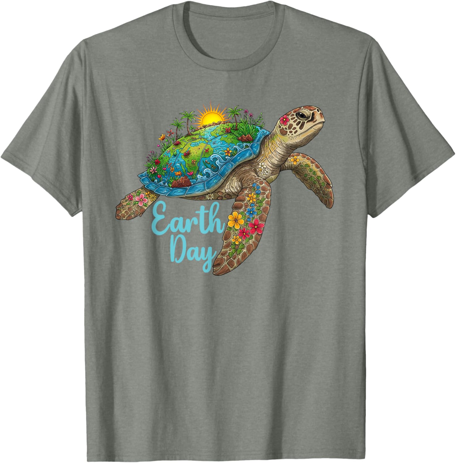 Save the Earth Sea Turtle T-Shirt for Men and Women Earth Day Gift - 2