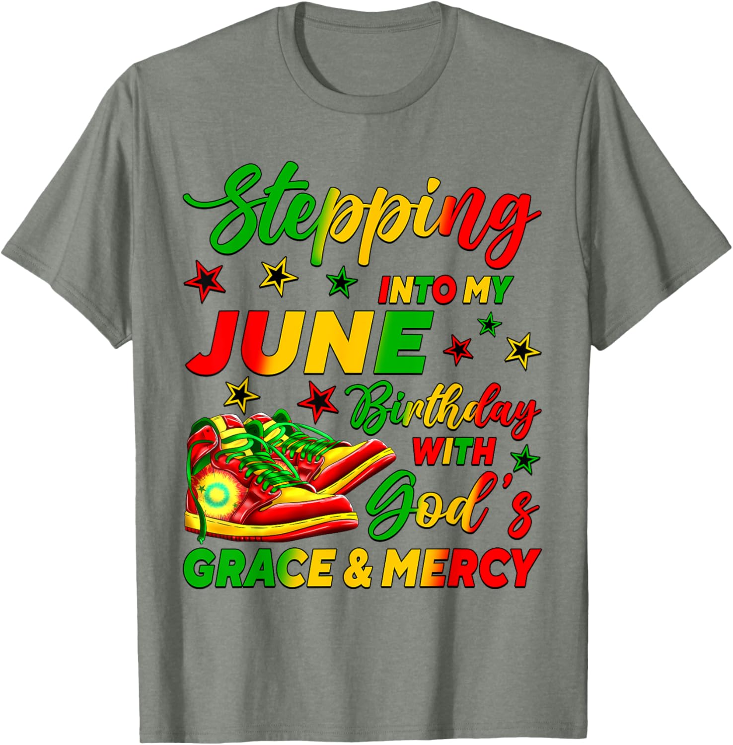 Celebrate My June Birthday with Stylish African American Shoes T-Shirt - 2