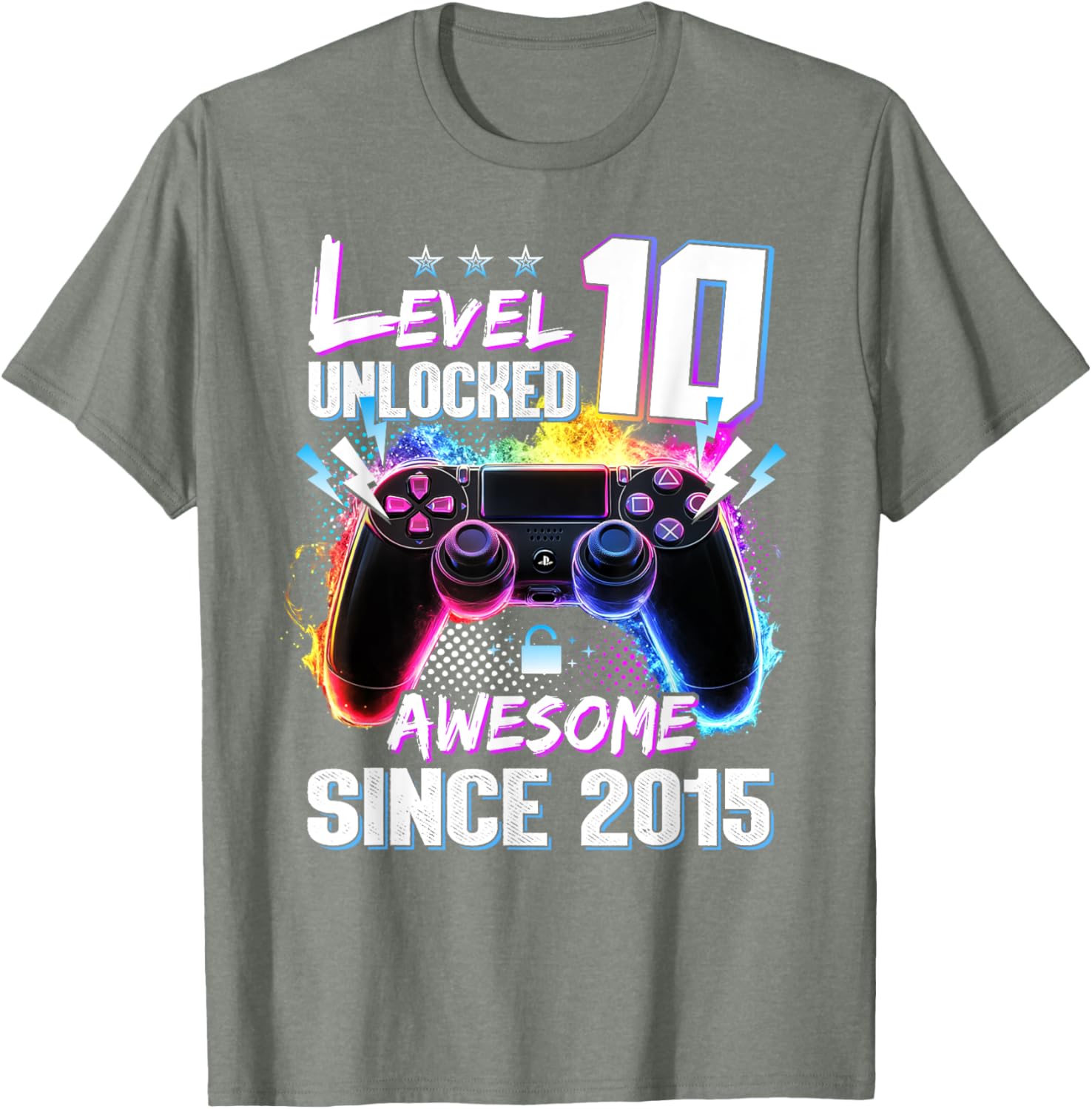 Level 10 Unlocked 10th Birthday T-Shirt Awesome Gift for Kids - 9