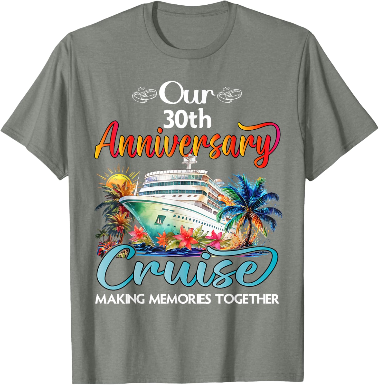 30th Anniversary Cruise T-Shirt for Couples - Perfect Gift for Him & Her - 8