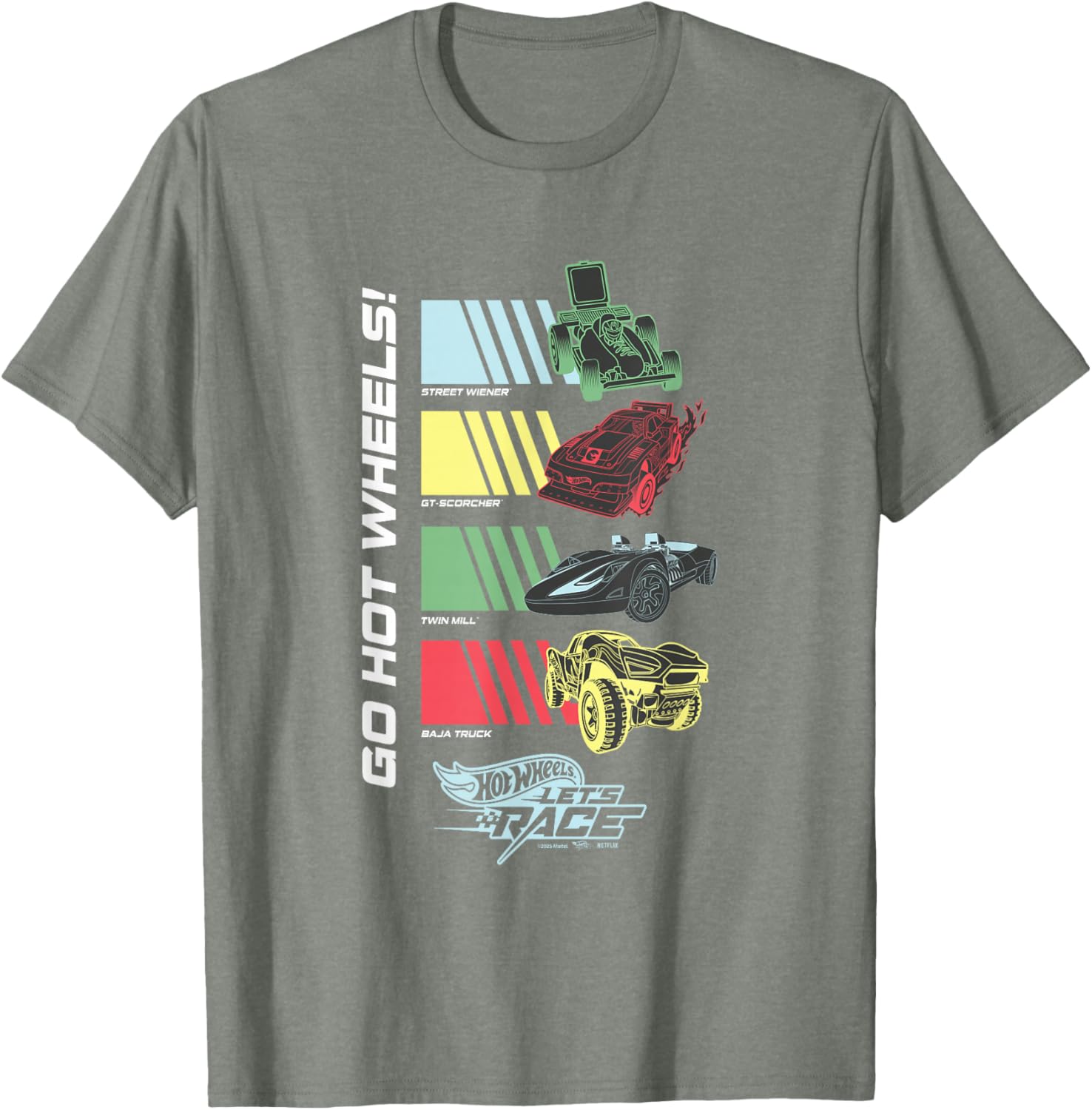 Hot Wheels Let's Race T-Shirt for Kids - Fun Racing Graphic Tee - 7