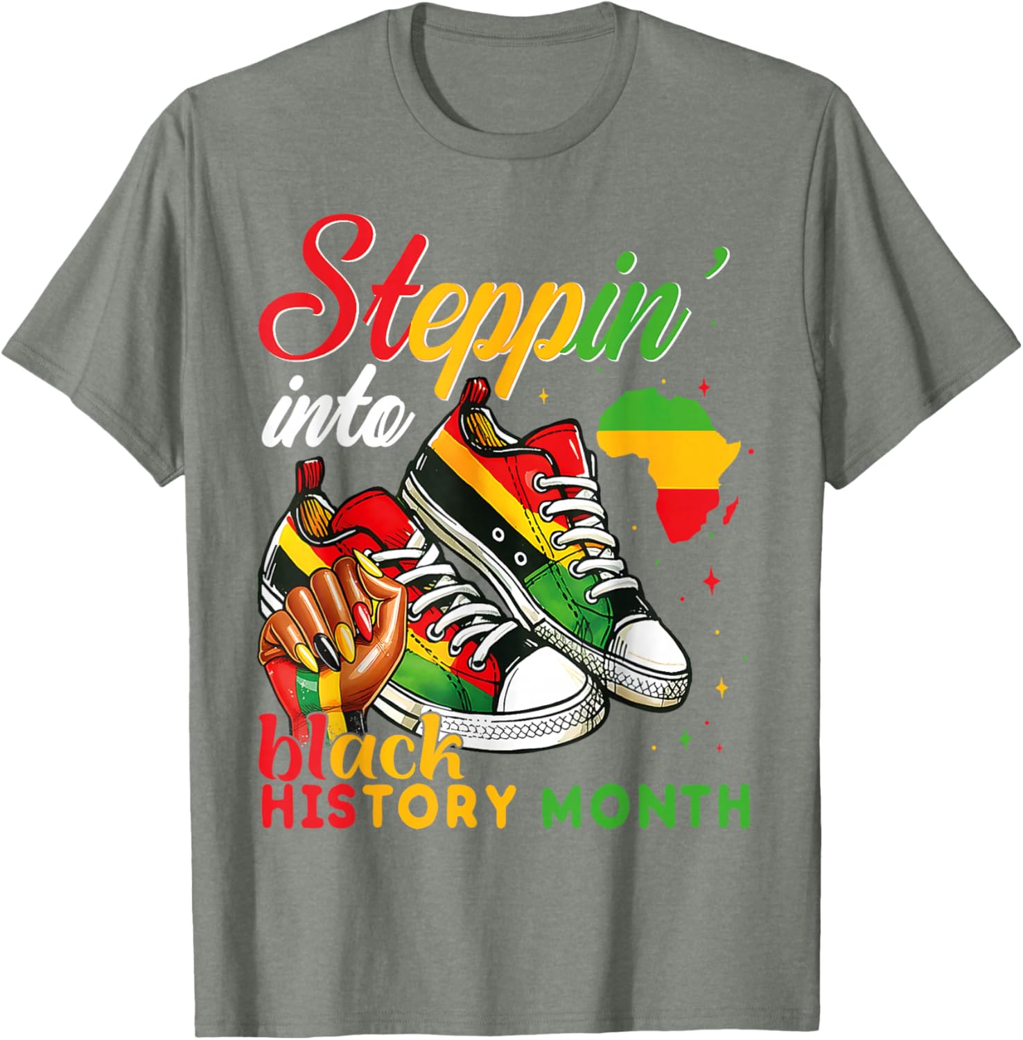 Black History Month Sneakers T-Shirt for Black Girls - Celebrate Heritage - 1
