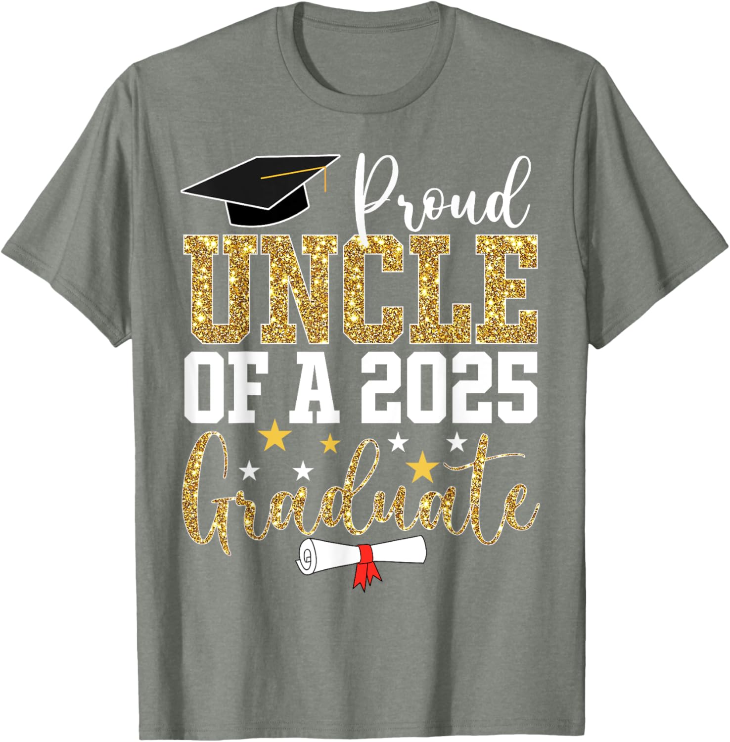 Proud Uncle of 2025 Graduate T-Shirt Perfect Graduation Gift - 15
