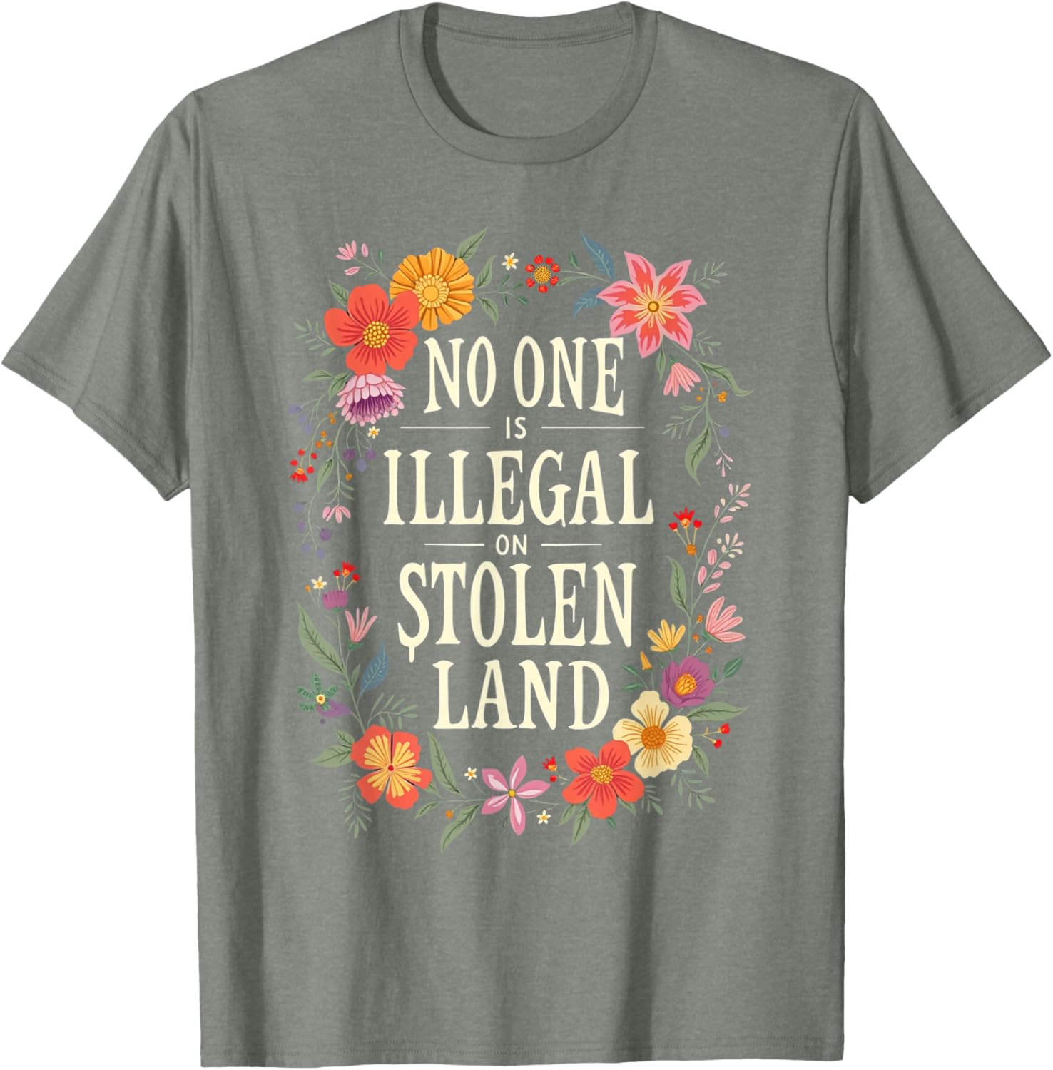 Native American No One Is Illegal T-Shirt for Bold Statement Style - 4