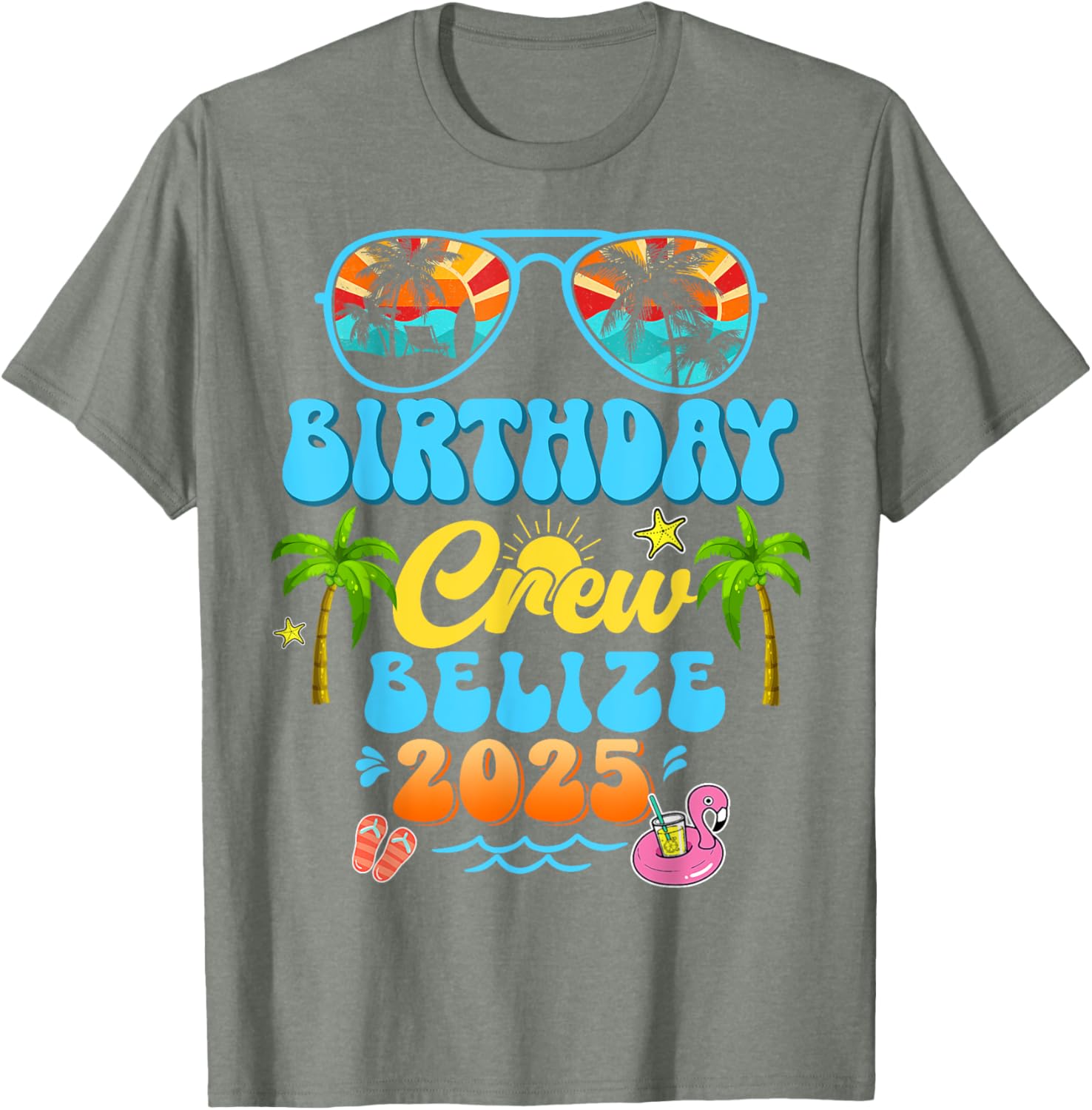 Belize Birthday Crew Summer Vacation Cruise T-Shirt for Fun Group Trips - 17