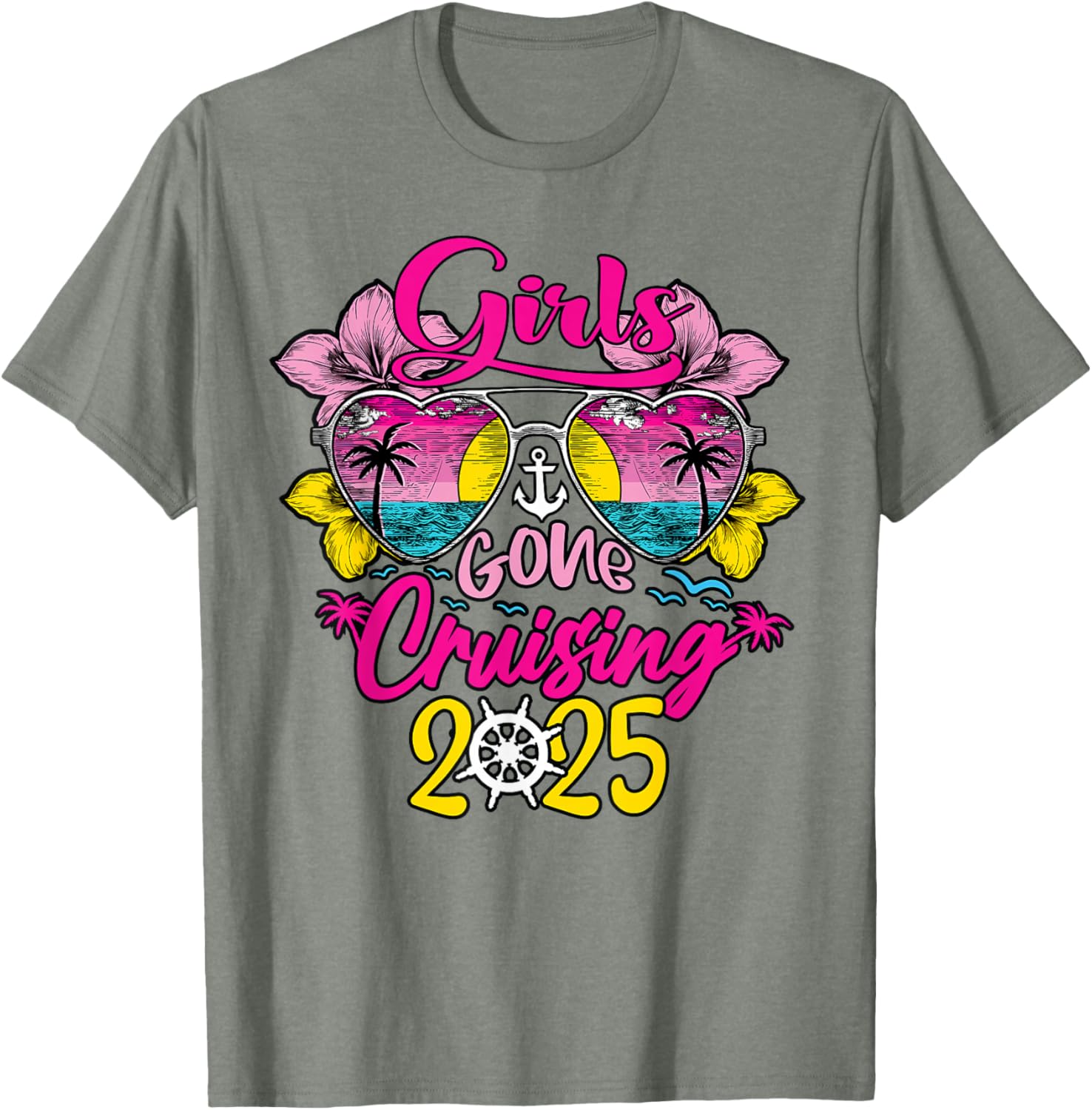 Girls Gone Cruising 2025 Funny Besties T-Shirt for Vacation Fun - 7