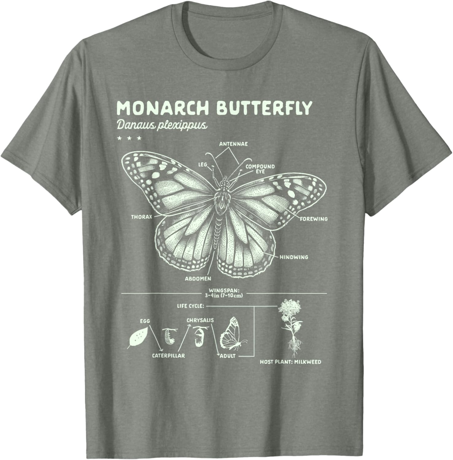 Butterfly Lover Monarch Butterfly Anatomy T-Shirt for Insect Enthusiasts - 6