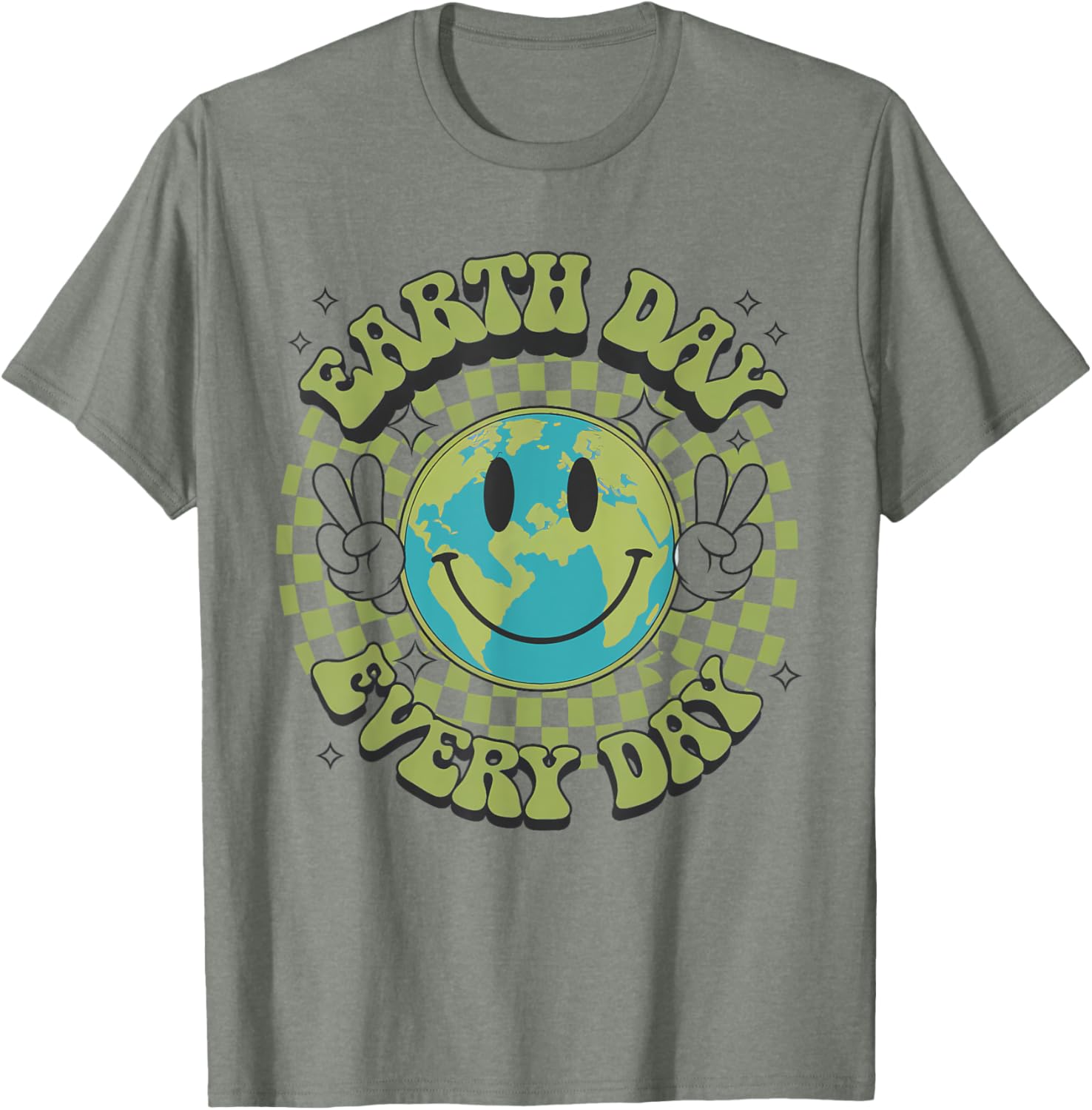 Funny Earth Day Everyday Hippie Planet T-Shirt for Men and Women - 1