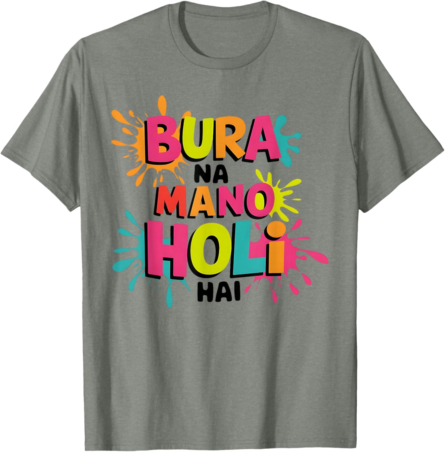 Happy Holi Festival Kids T-Shirt Colorful Bura Na Mano Design - 4