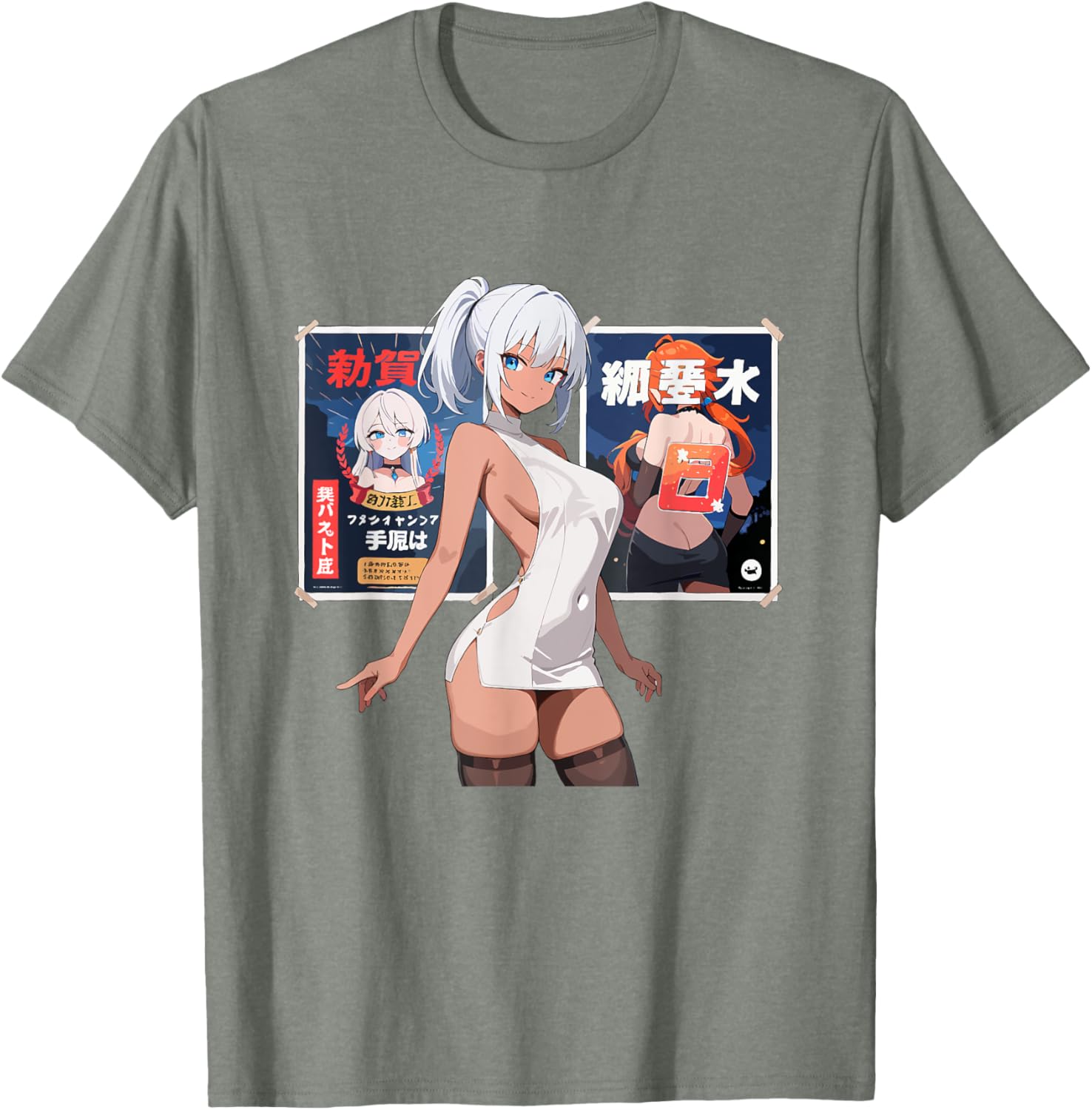 Stylish Waifu Anime Girl T-Shirt in Japanese Art Style for Fans - 6