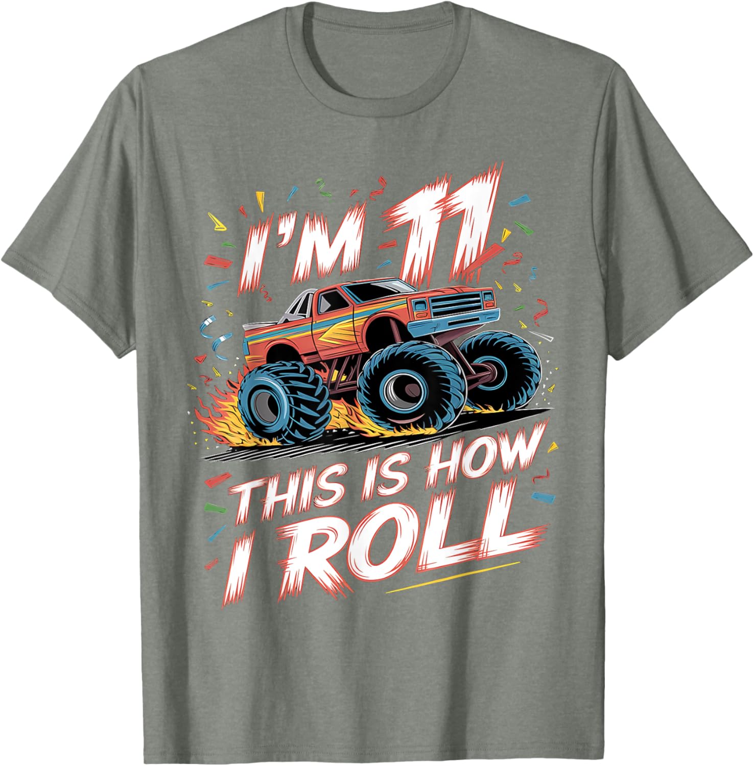 Monster Truck 11th Birthday Shirt for Boys - Fun Birthday T-Shirt - 2