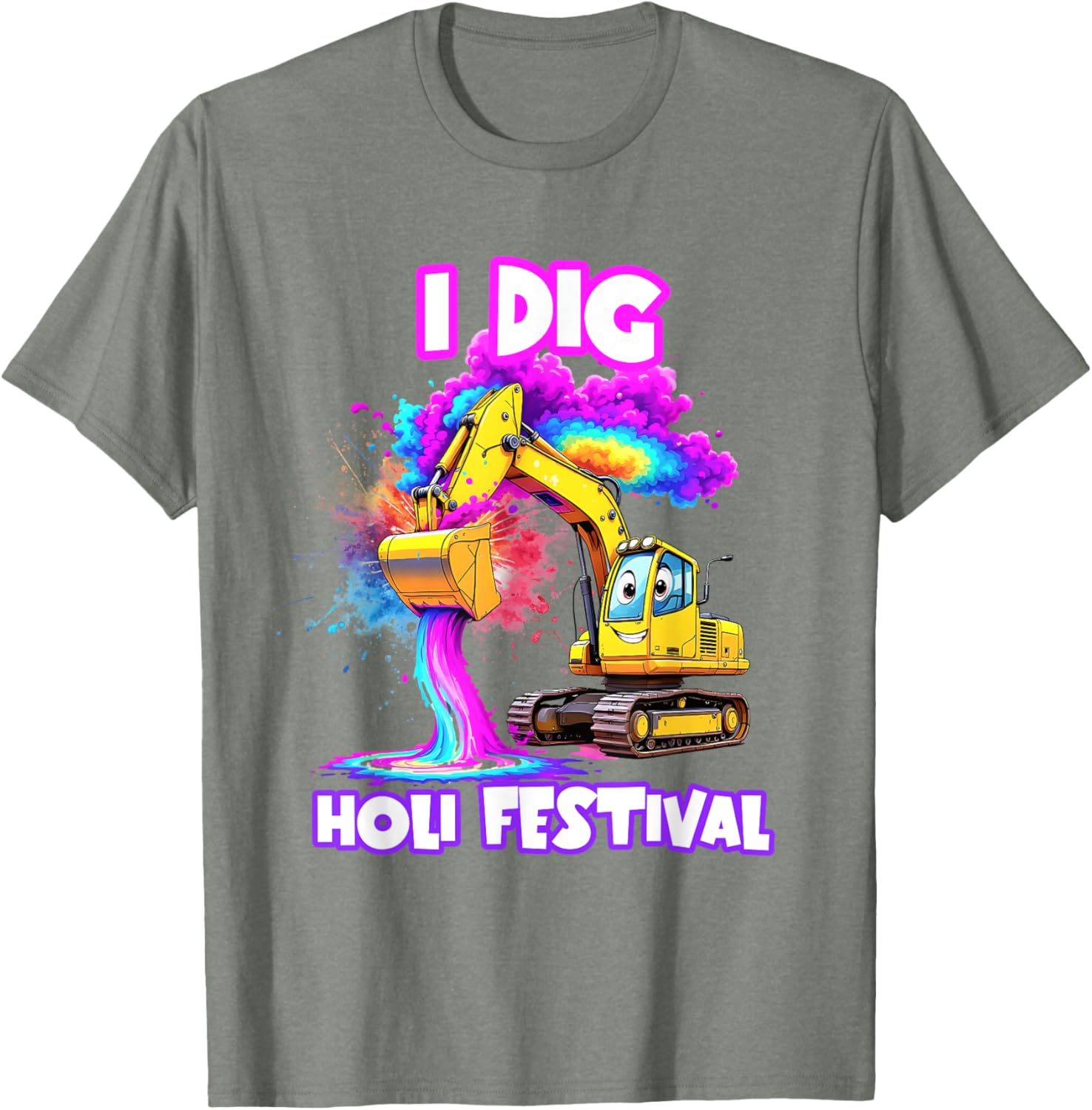 I Dig Holi Festival T-Shirt for Kids Boys Toddlers Celebrating India - 10