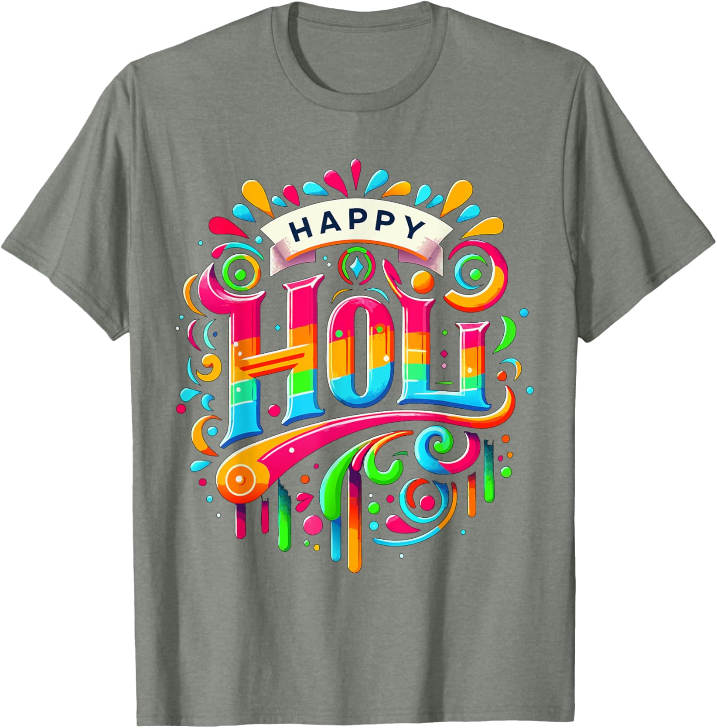 Happy Holi Festival T-Shirt for Women, Kids, and Men - Family Apparel - 10