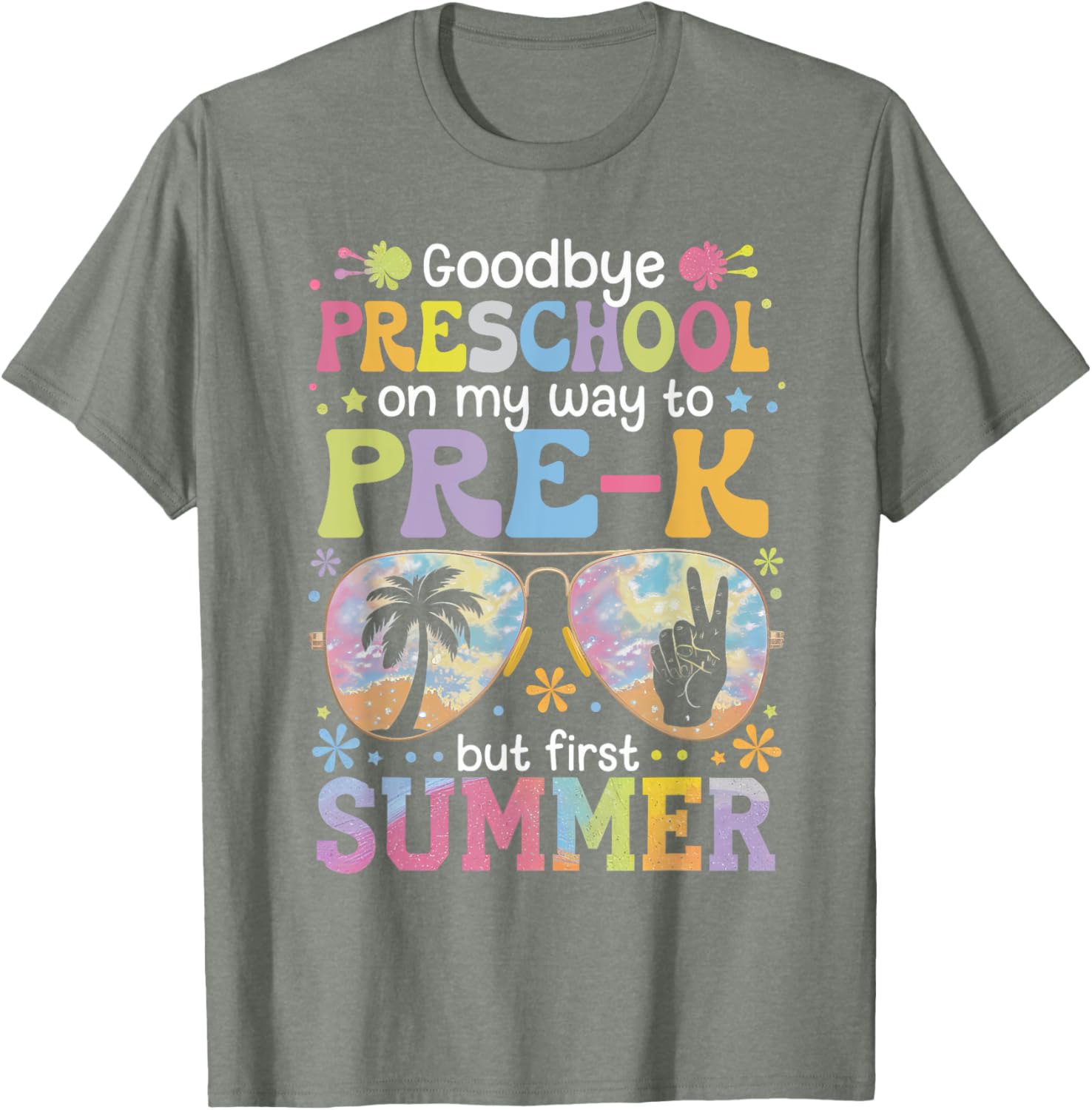 Goodbye Preschool Pre-K Last Day of School Fun T-Shirt for Kids - 5