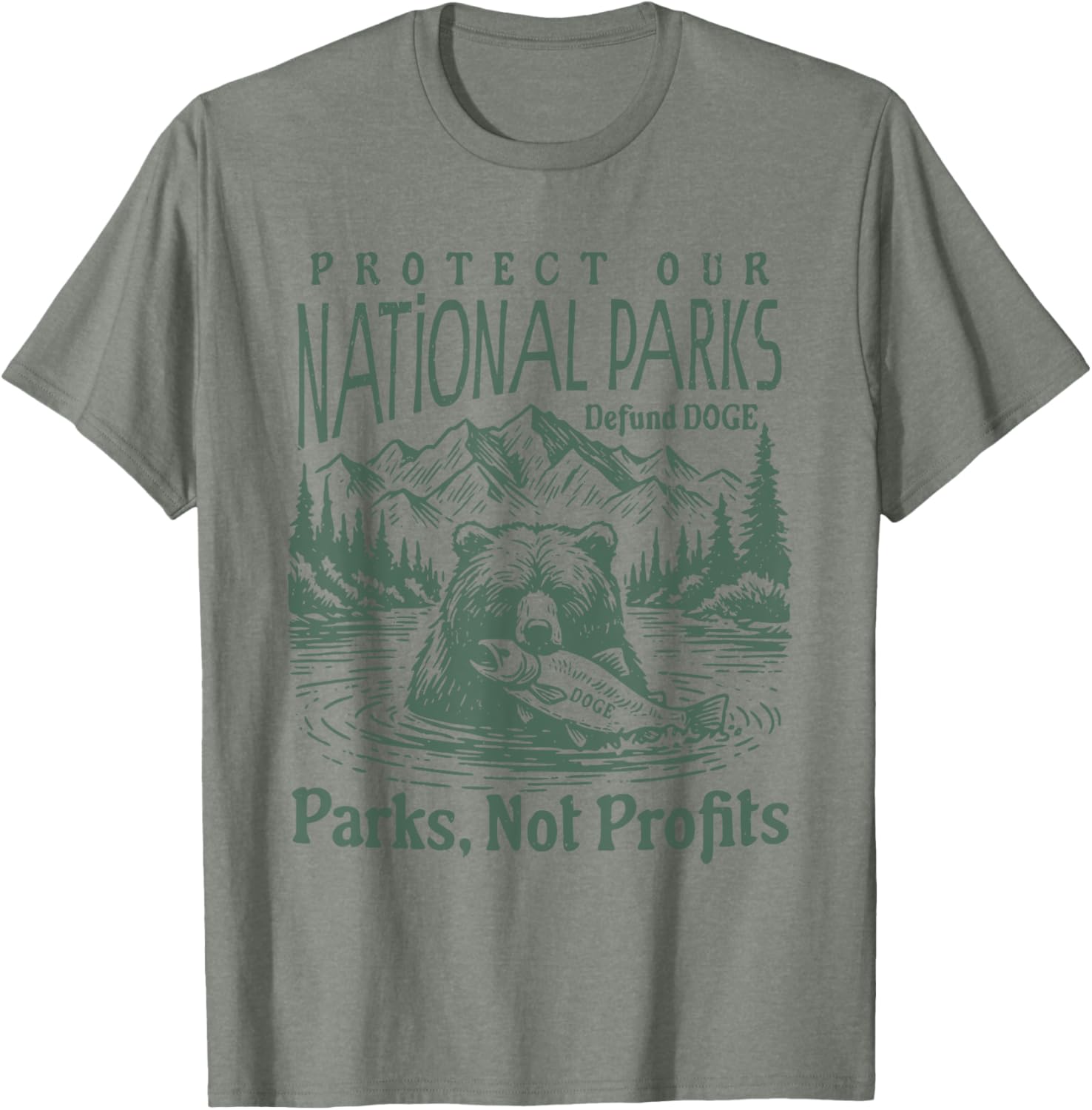 Support National Parks T-Shirt - Defund DOGE Parks Not Profits Design - 3